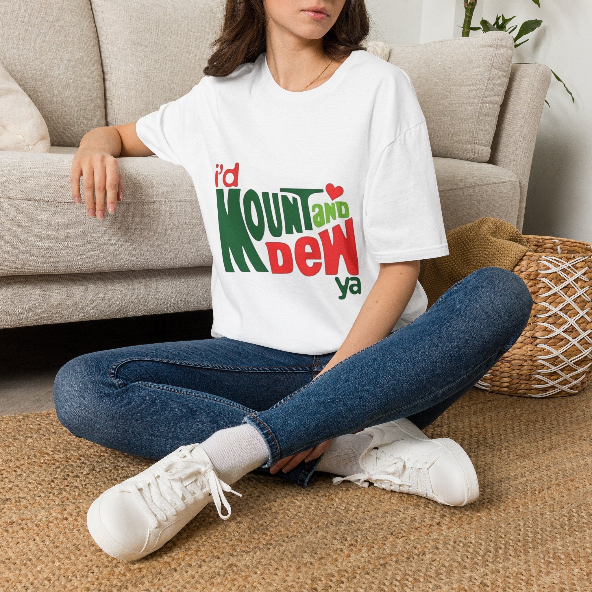 T-Shirt — “I'd Mount and Dew Ya” Playful Retro Graphic Tee by Printify