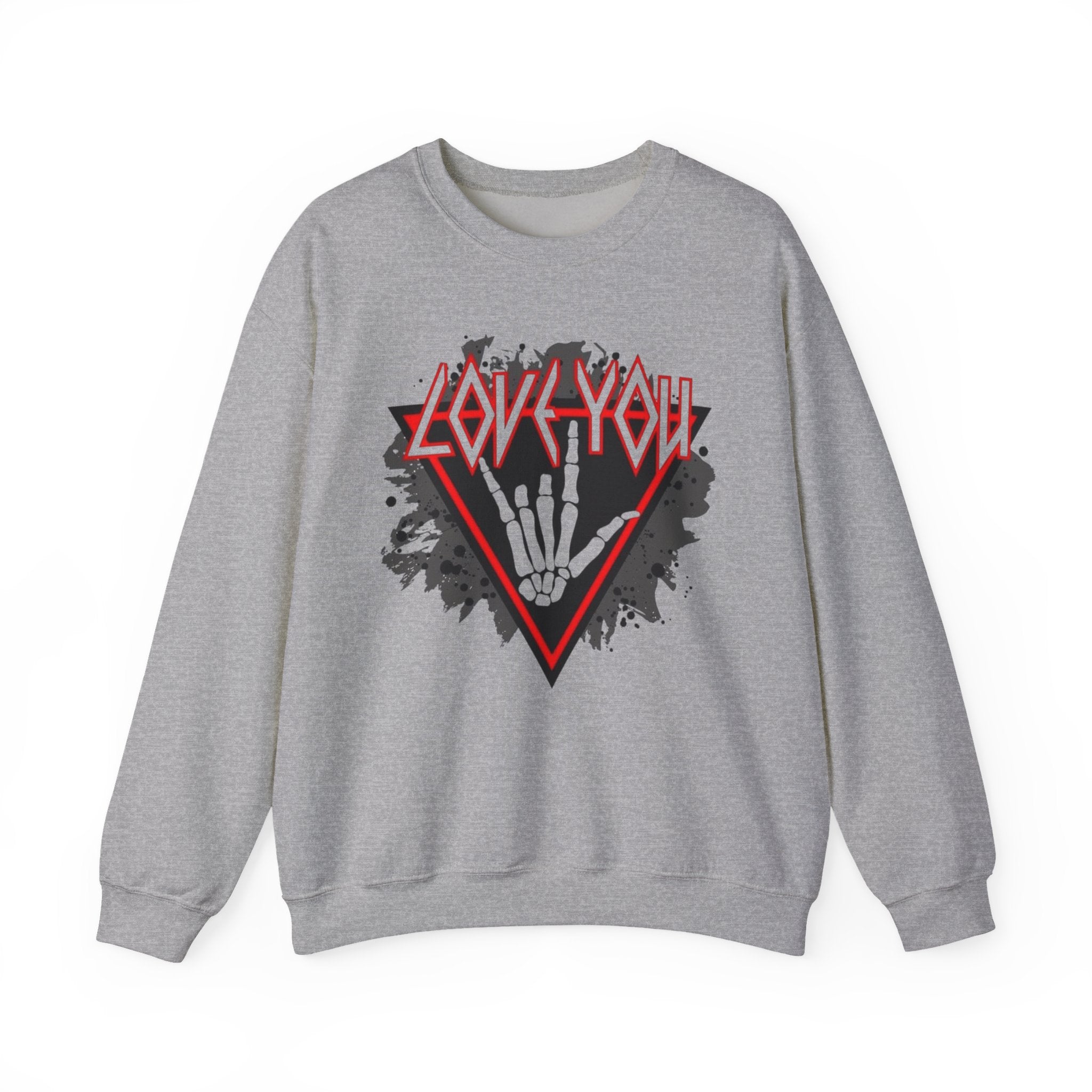 Rock Love You Sweatshirt, Music Love Sweatshirt, Rock Music Sweater, Gift for Music Lovers by Printify