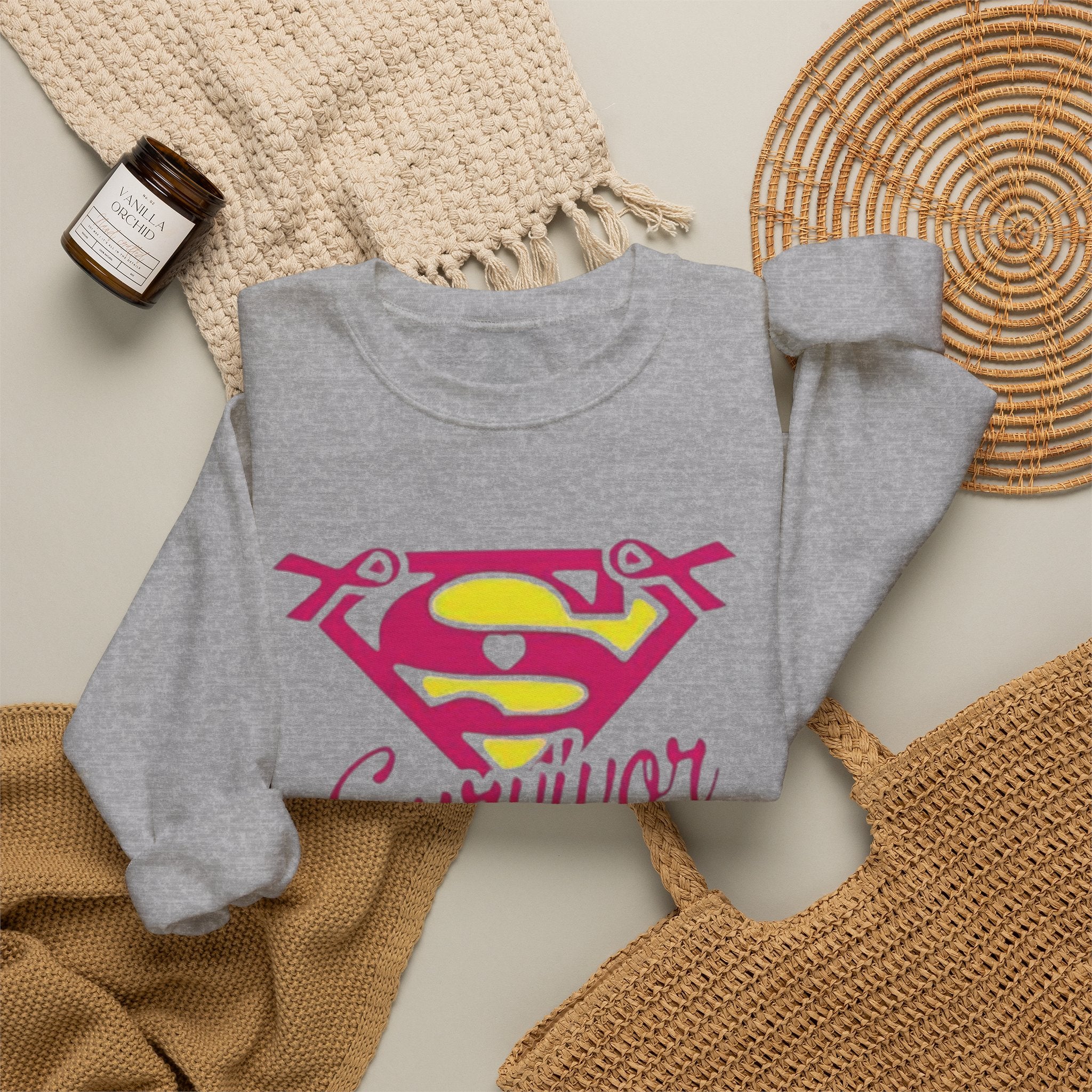 Super Survivor Crewneck Sweatshirt for Strong Individuals by Printify