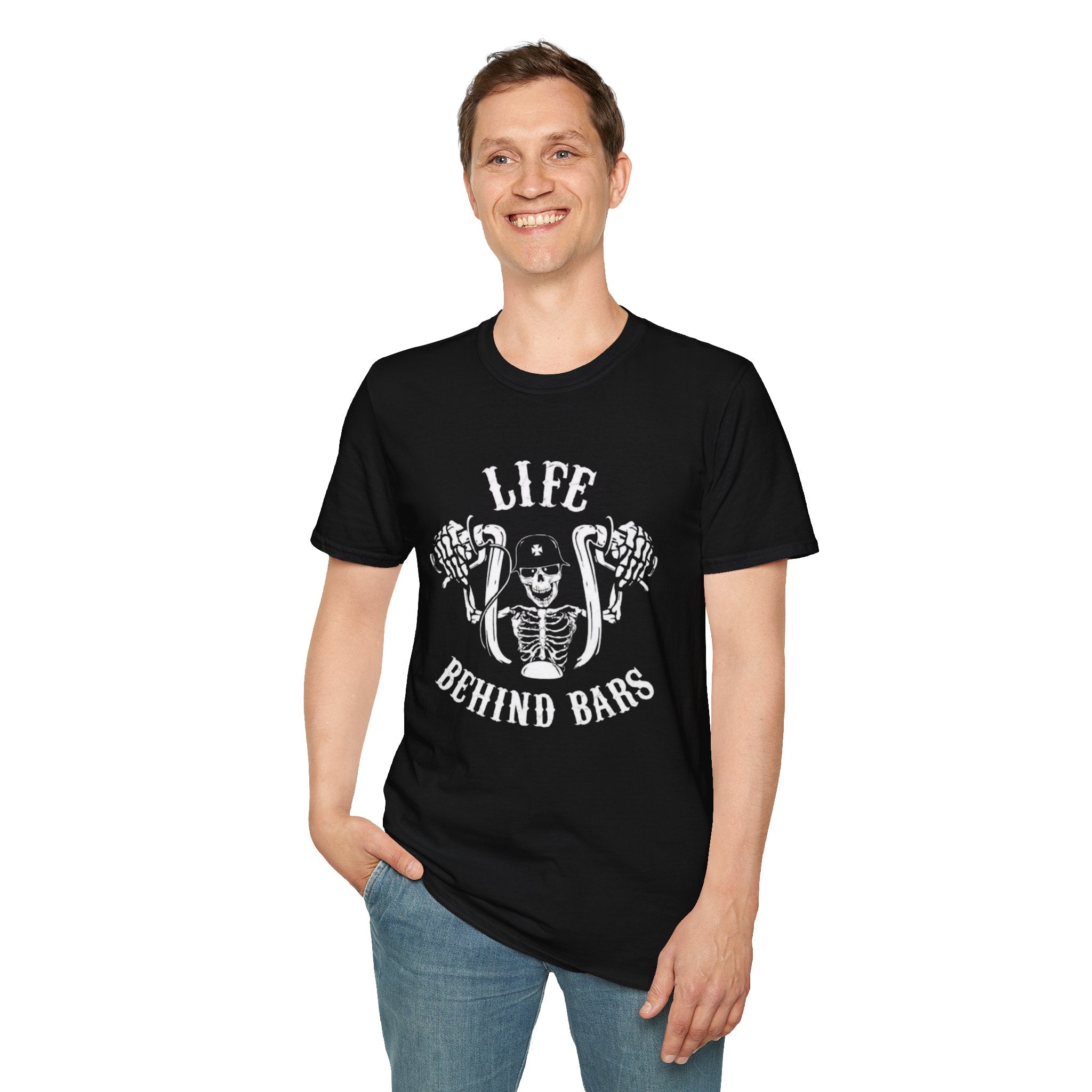 Life Behind Bars T-Shirt — Graphic Tee by Printify