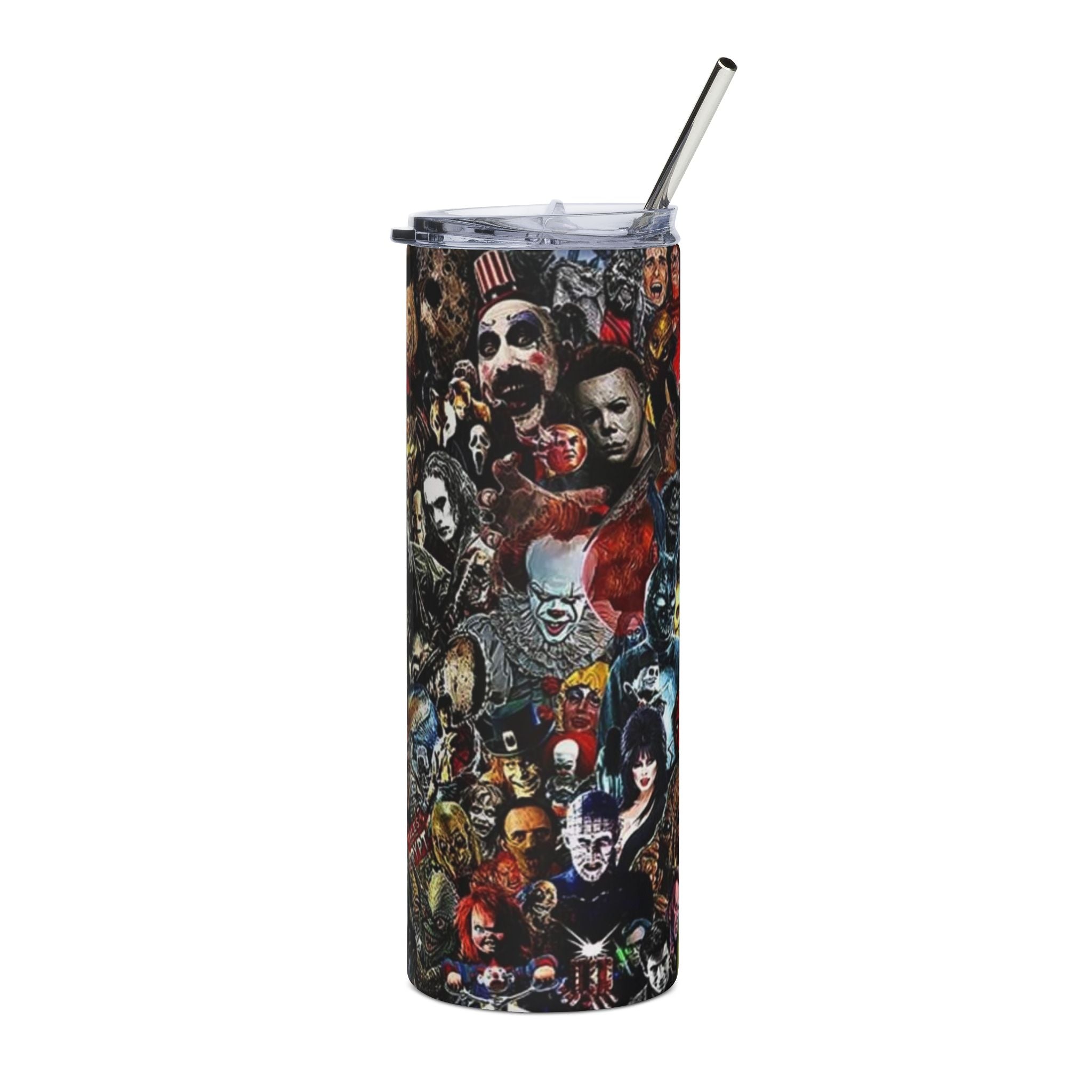 Horror-Themed Tumbler, 20oz - Perfect for Movie Lovers, Halloween, Parties, Collectors, Gifts by Printify