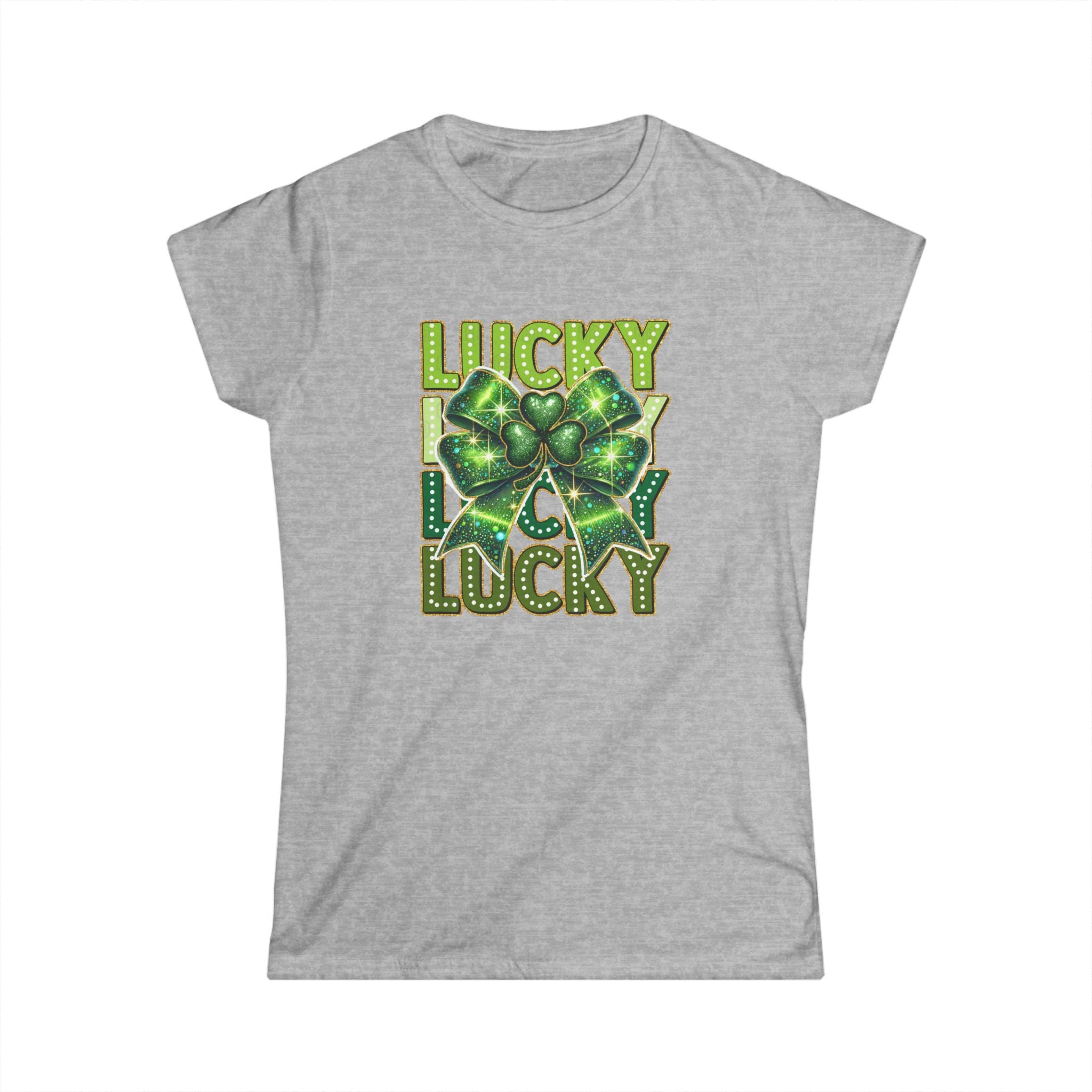 Lucky Clover Women's Softstyle Tee for St. Patrick's Day by Printify