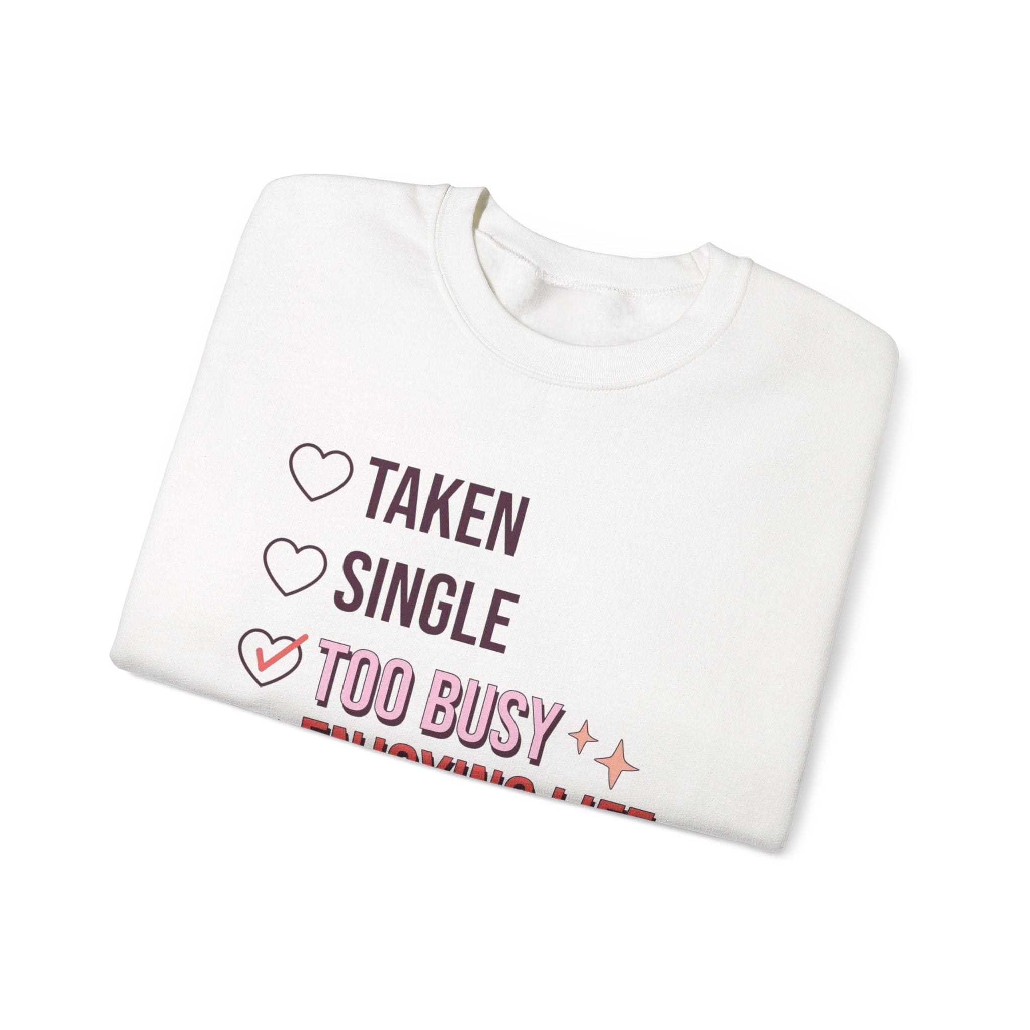 Enjoying Life Valentine Sweatshirt, Valentine's Day Sweatershirt by Printify