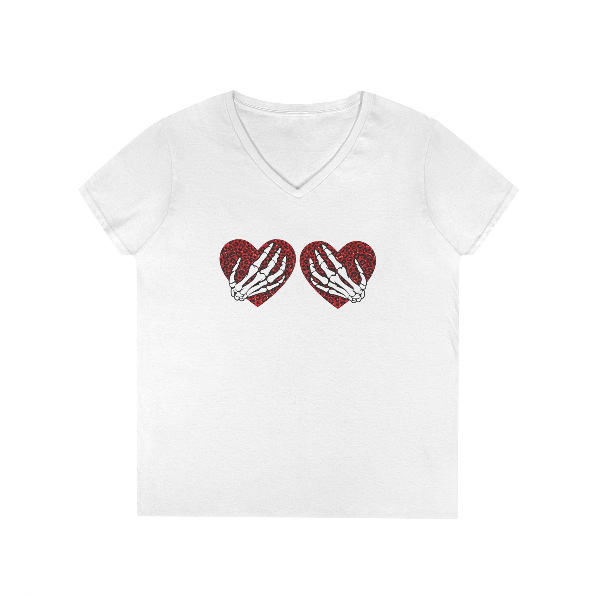 Valentine's Day Ladies' V-Neck T-Shirt by Printify