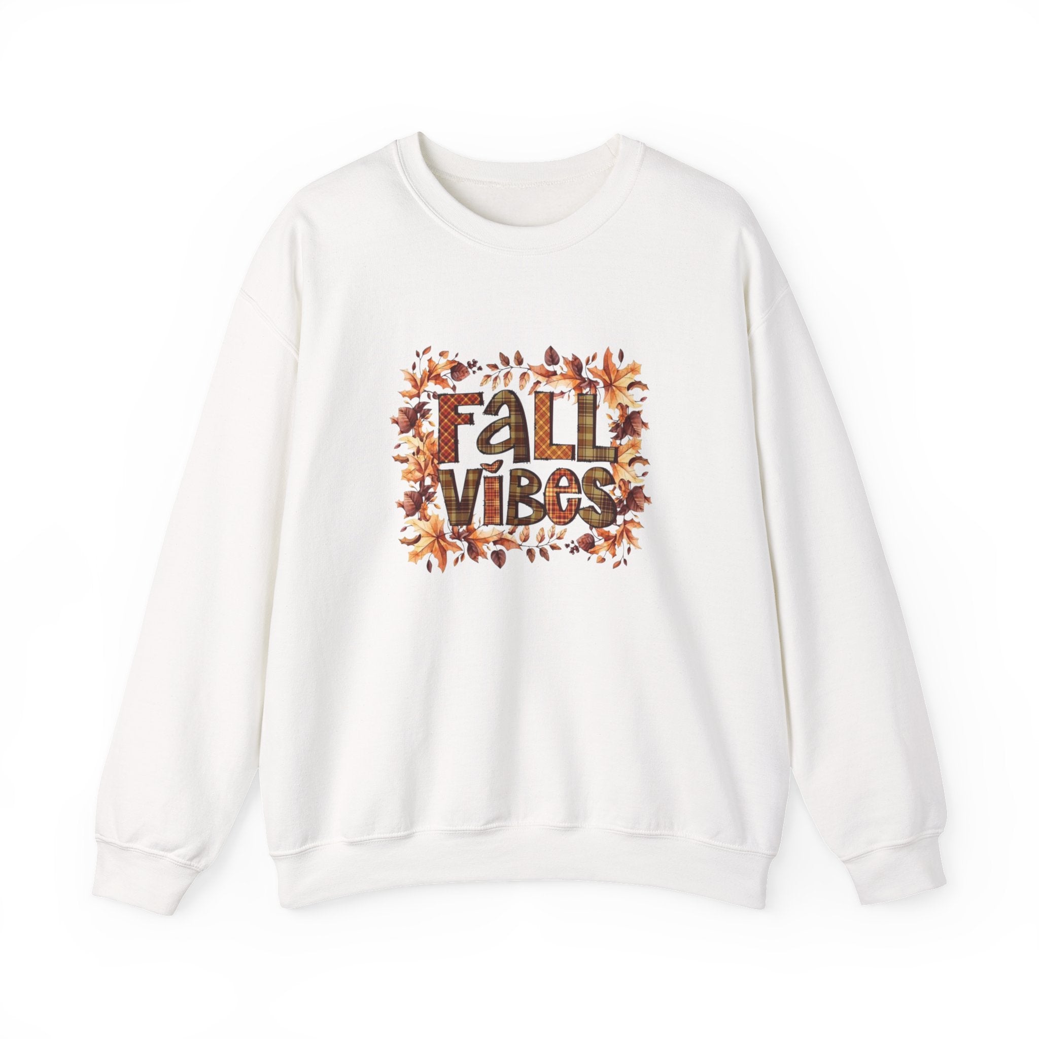 Fall Vibes Sweatshirt, Cozy Pullover, Halloween Gift, Pumpkin Crewneck, Autumn Apparel, Fall Fashion by Printify