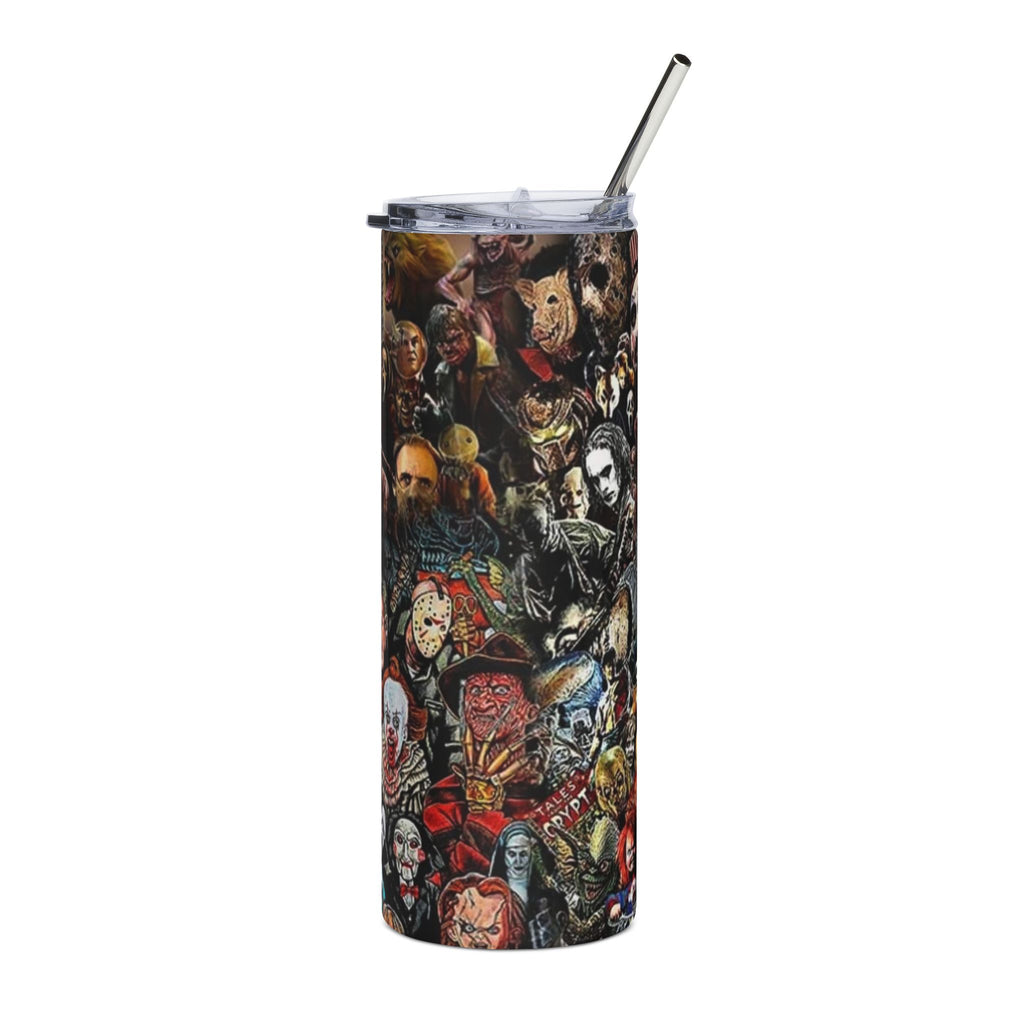 Horror-Themed Tumbler, 20oz - Perfect for Movie Lovers, Halloween, Parties, Collectors, Gifts by Printify
