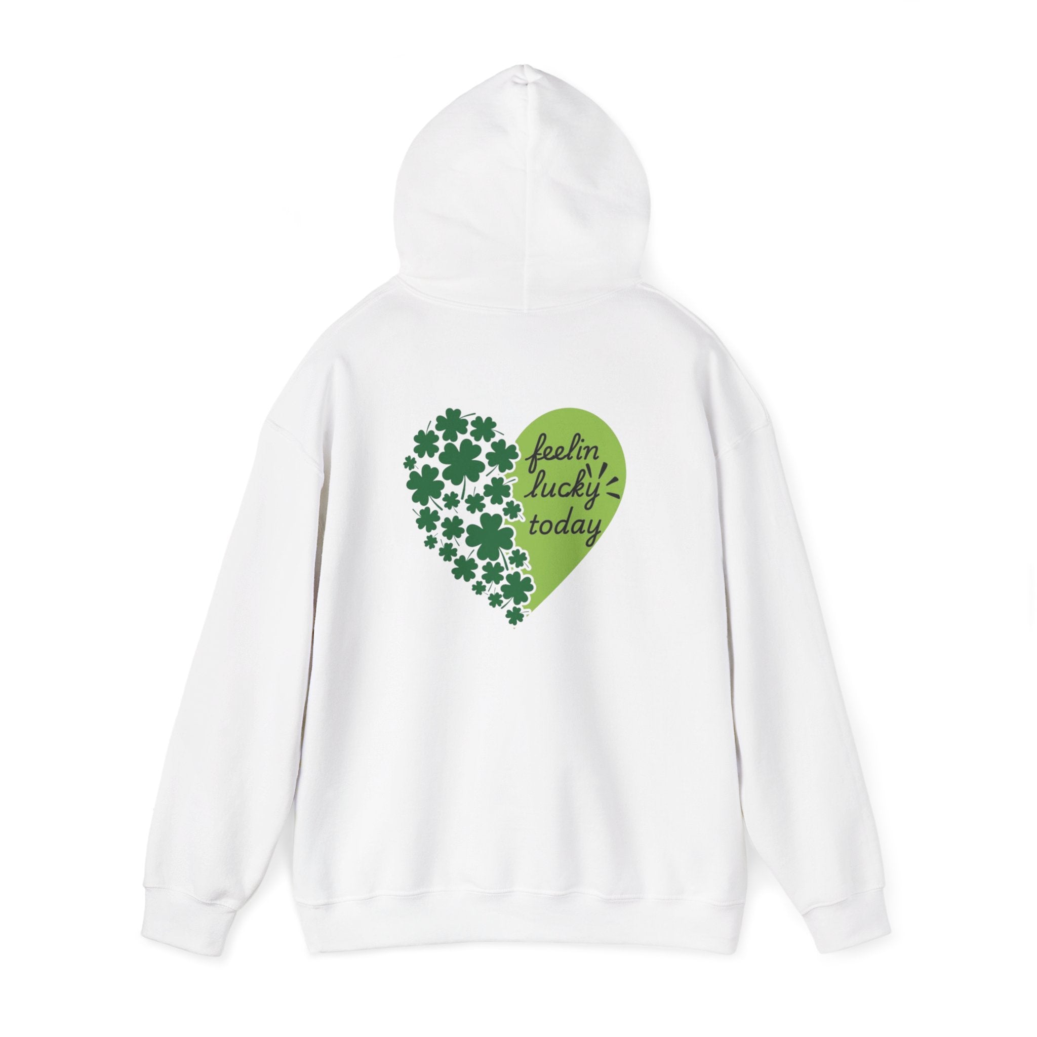 Lucky Today Hoodie — Shamrock Heart St. Patrick’s Day Sweatshirt by Printify