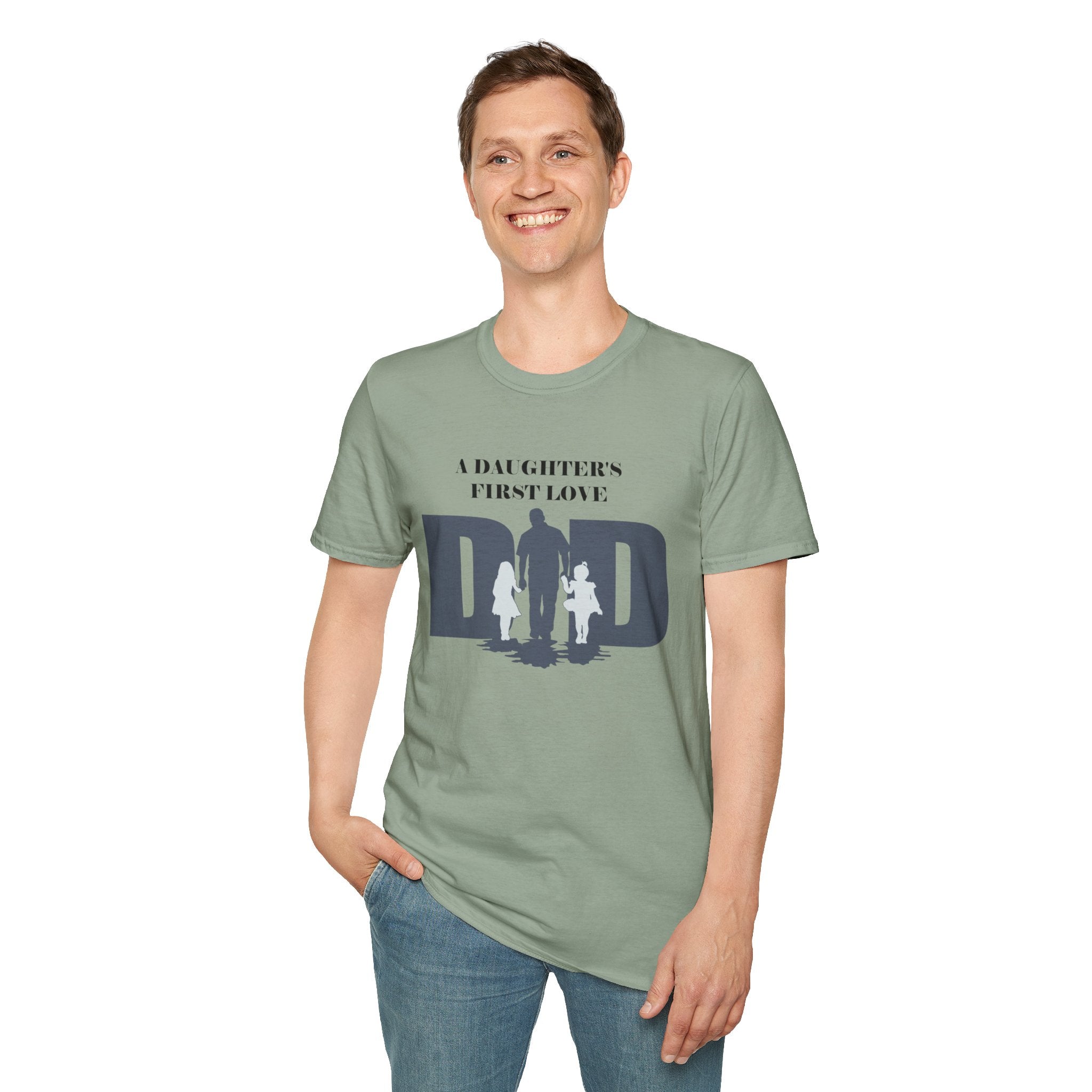 DAD "A Daughter's First Love" T-Shirt by Printify