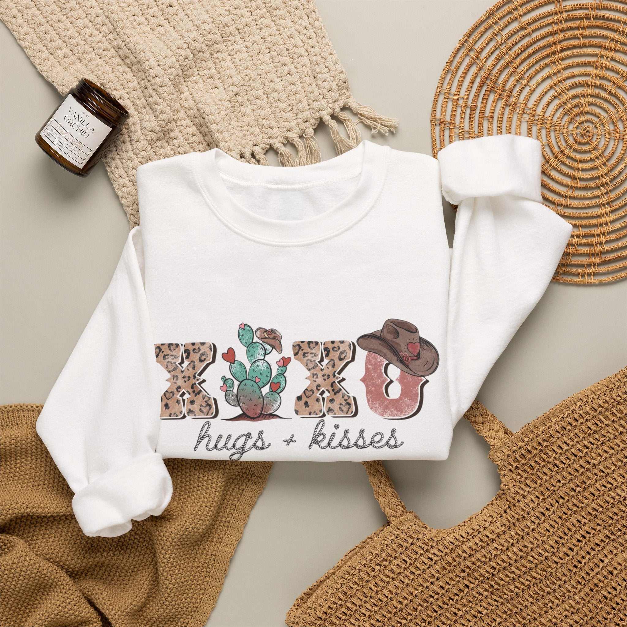 Cactus XOXO Valentine Sweatshirt by Printify