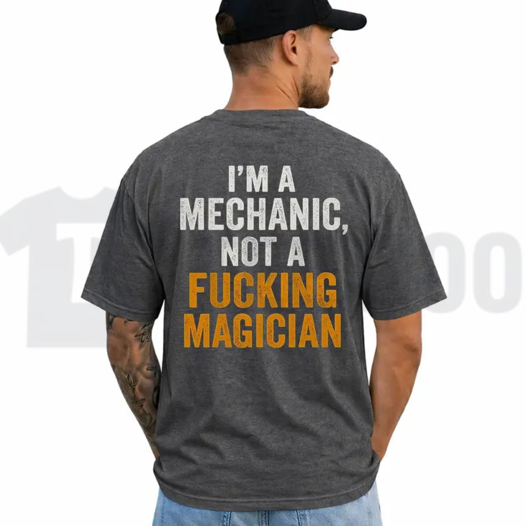 Im A Mechanic Not A Magician Tee – Funny Auto Garage Repair Warning Graphic Shirt by Teezioo