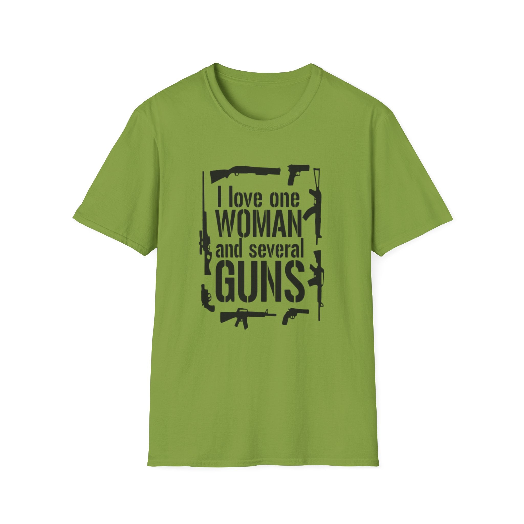 Gun Lover T-Shirt — "I Love One Woman and Several Guns" Graphic Tee by Printify