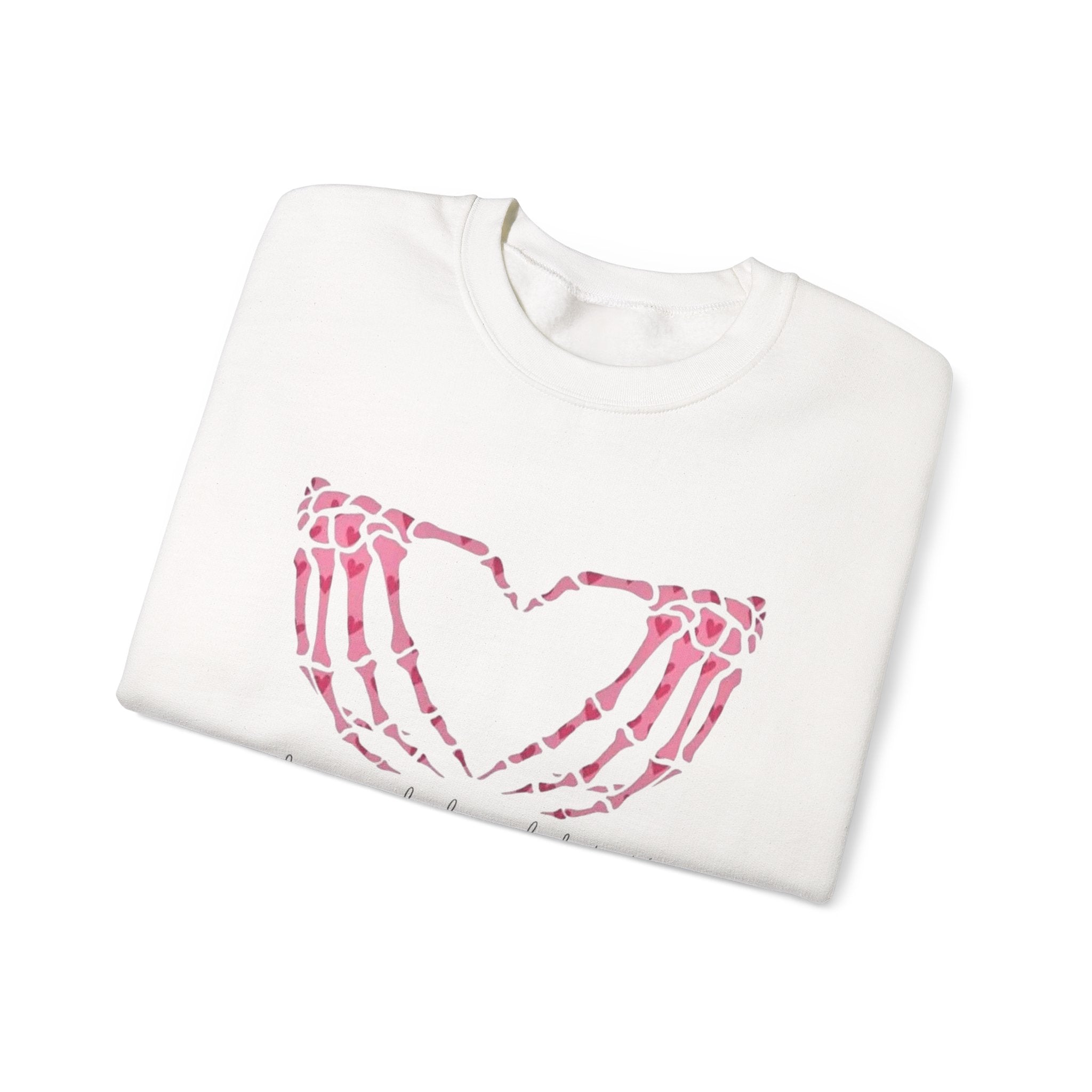 Dead Inside Valentine Sweatshirt, Sarcastic Anti-Valentine's Day, Crewneck Pullover by Printify
