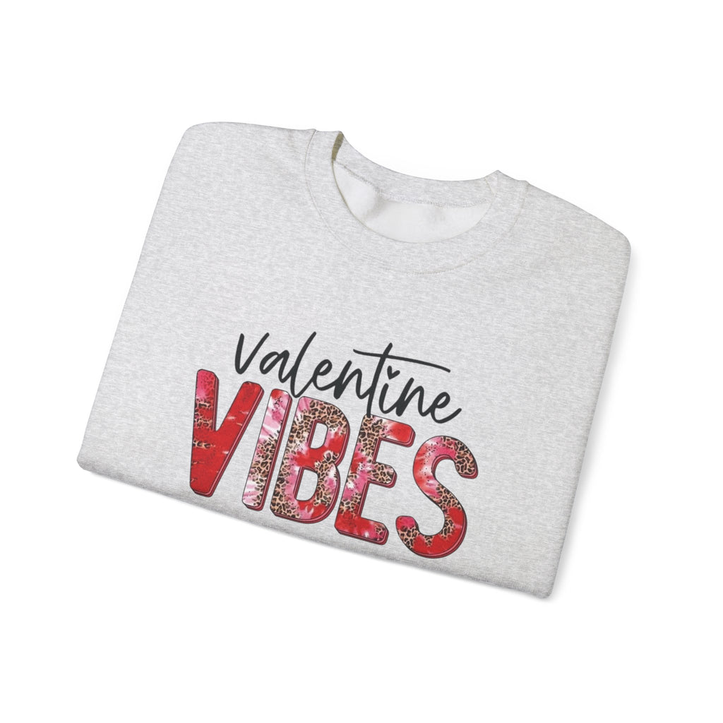 Valentine Vibes Sweatshirt, Love Theme Crewneck, Heart Day Pullover, Romantic Apparel, February Gift Top by Printify