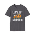 Halloween "Let's Get Smashed" T-Shirt — Pumpkin & Beer Party Tee by Printify