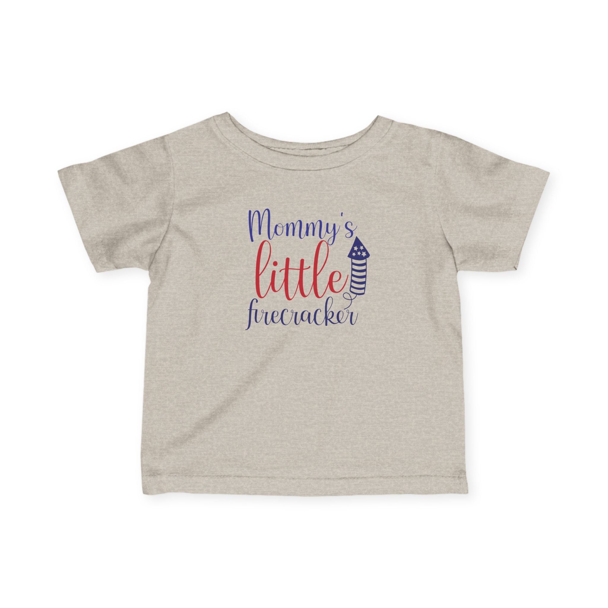 Mommy's Little Firecracker Infant Tee, Baby Independence Day Shirt, Toddler Fourth of July Outfit, Summer Celebration Tees, Cute Baby [...] by Printify
