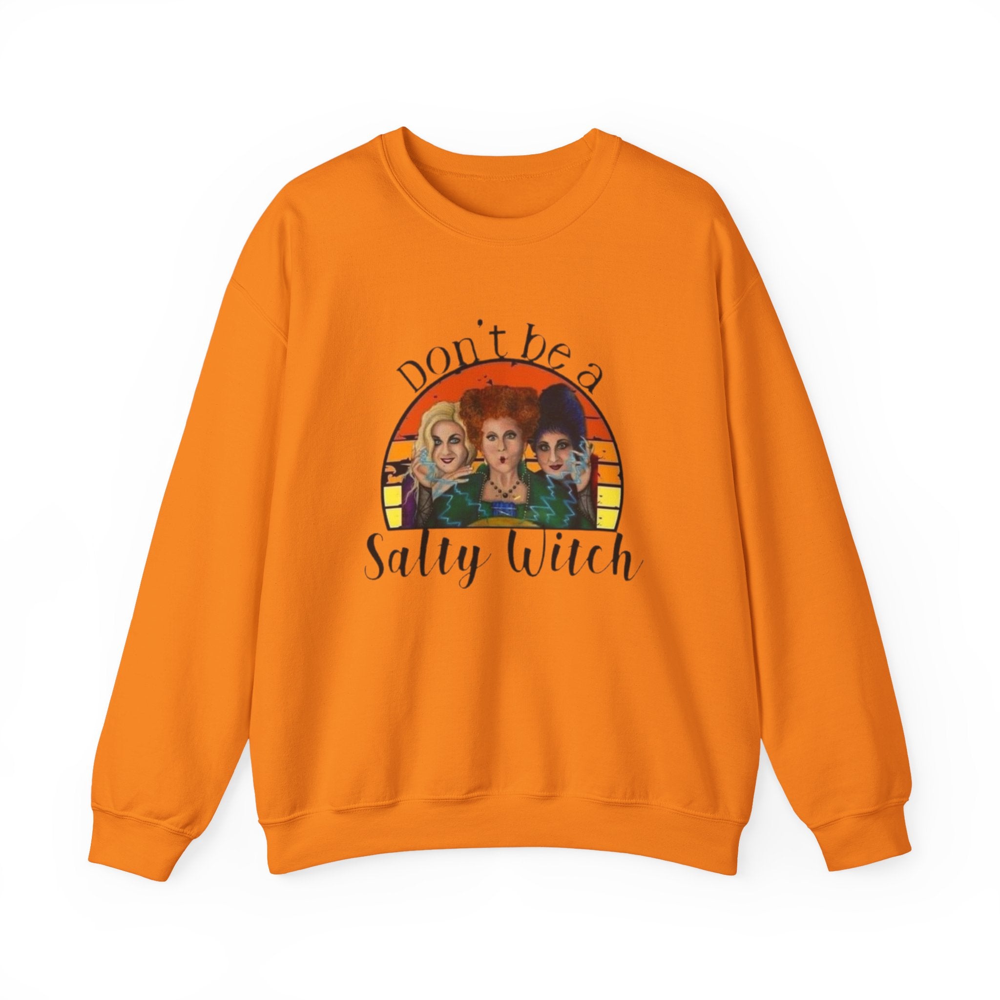 Don't Be a Salty Witch Sweatshirt, Unisex Crewneck for Halloween, Cozy Fall Apparel, Witchy Gift, Spooky Season Fashion by Printify