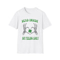 Dead Inside But Feeling Lucky T-Shirt — St. Patrick's Shamrock Tee by Printify