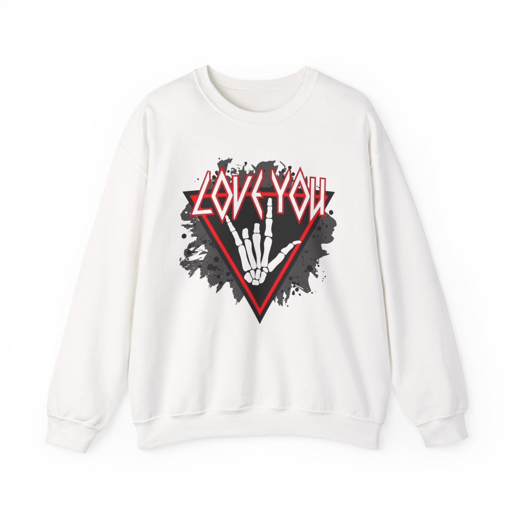 Rock Love You Sweatshirt, Music Love Sweatshirt, Rock Music Sweater, Gift for Music Lovers by Printify
