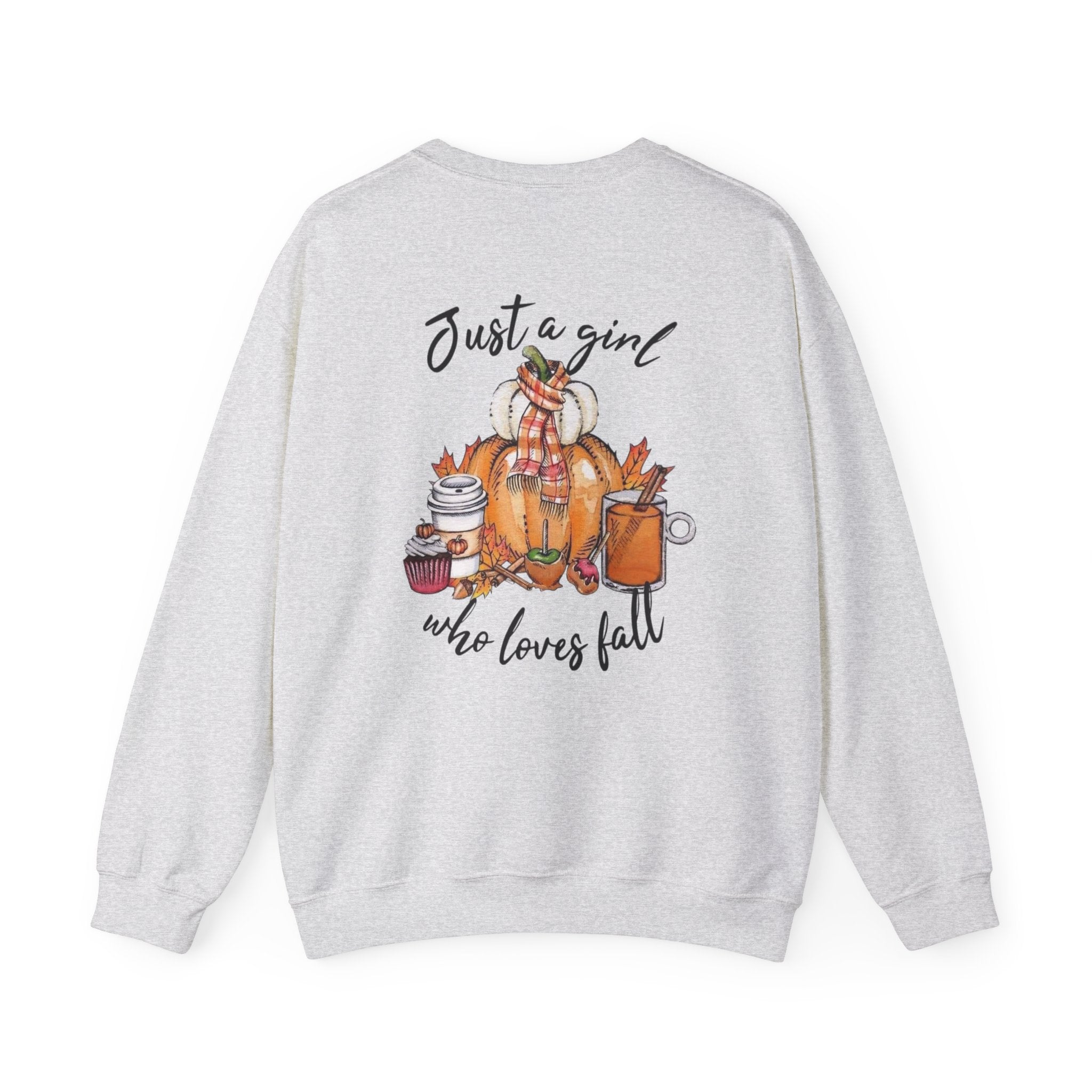 Just a Girl Who Loves Fall Crewneck Sweatshirt – Cozy Autumn Pullover by Printify