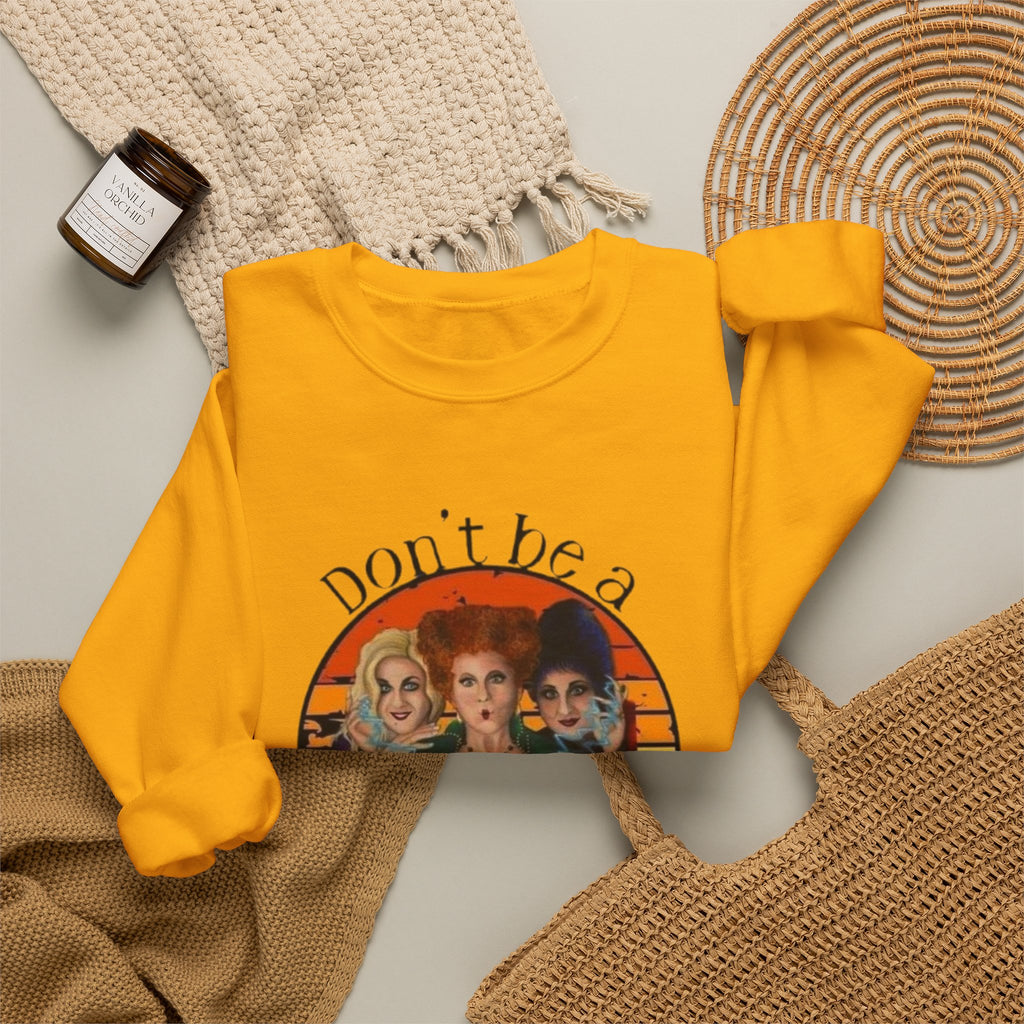 Don't Be a Salty Witch Sweatshirt, Unisex Crewneck for Halloween, Cozy Fall Apparel, Witchy Gift, Spooky Season Fashion by Printify