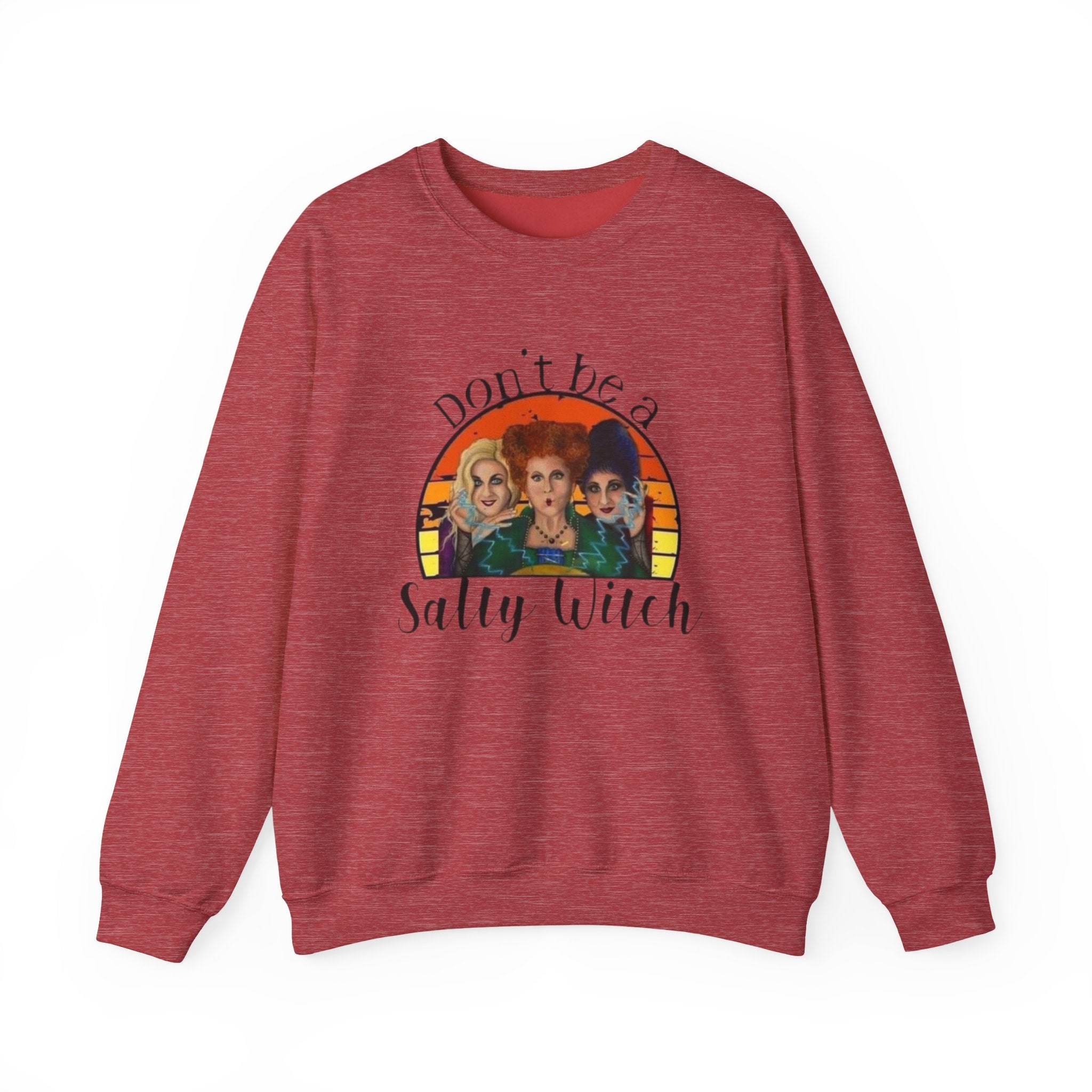 Don't Be a Salty Witch Sweatshirt, Unisex Crewneck for Halloween, Cozy Fall Apparel, Witchy Gift, Spooky Season Fashion by Printify