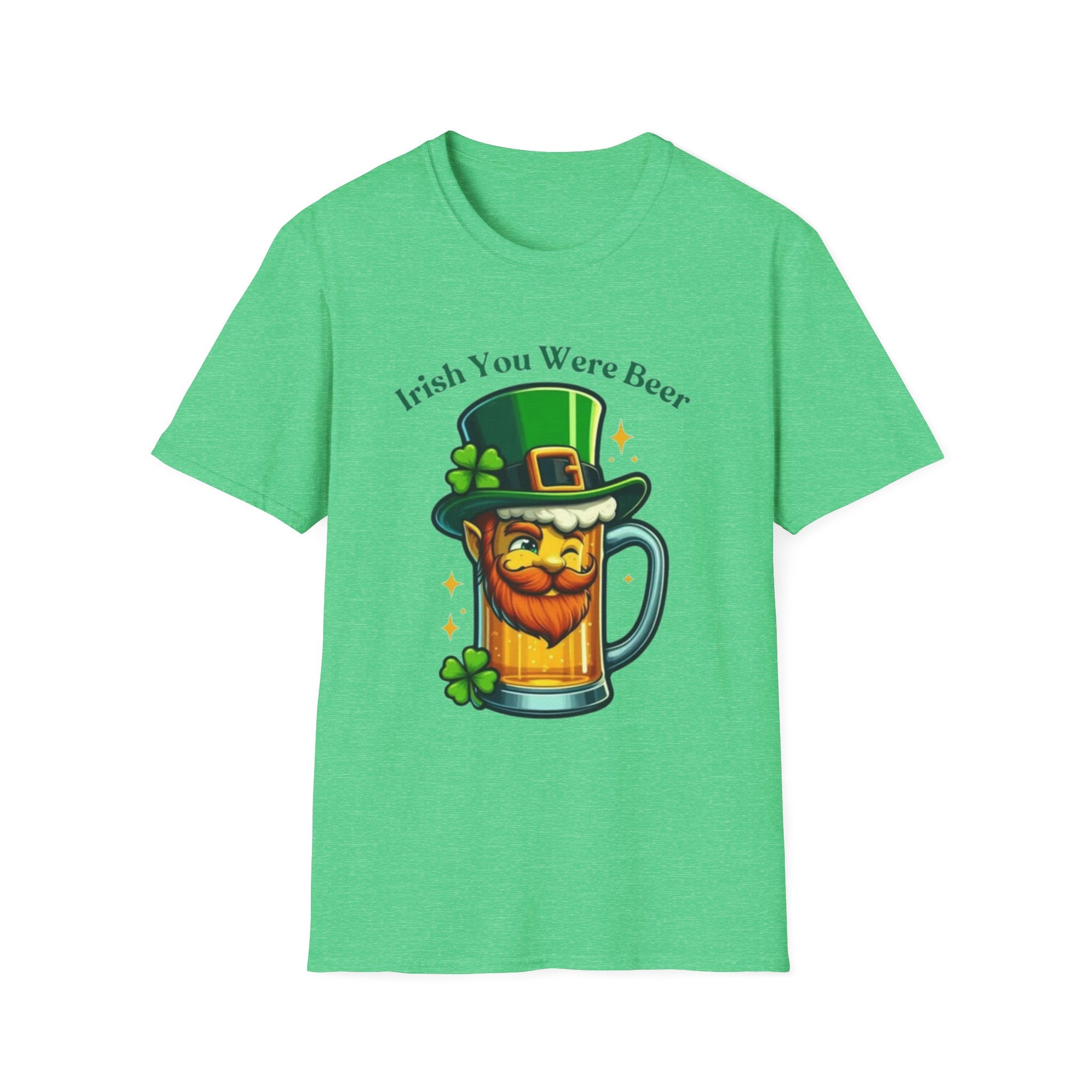 Irish You Were Beer T-Shirt — Funny St. Patrick’s Day Leprechaun Beer Tee by Printify
