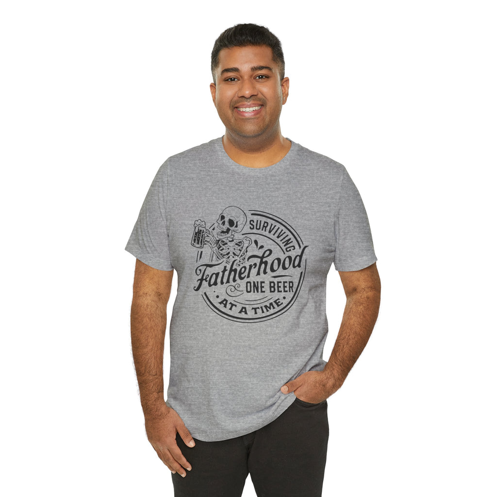 Fatherhood One Beer at a Time T-Shirt by Printify