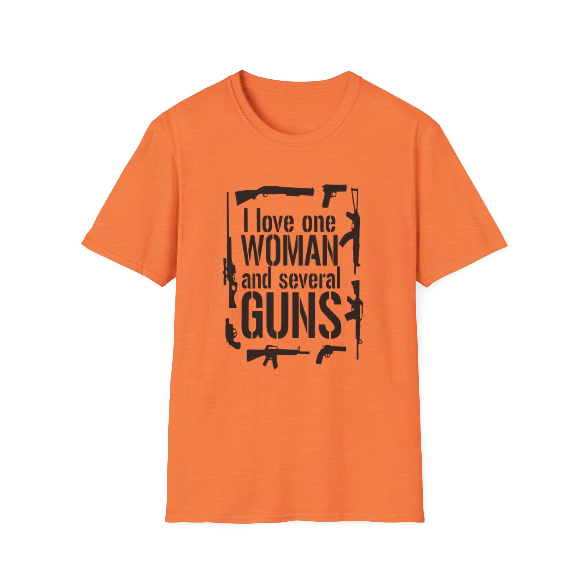 Gun Lover T-Shirt — "I Love One Woman and Several Guns" Graphic Tee by Printify