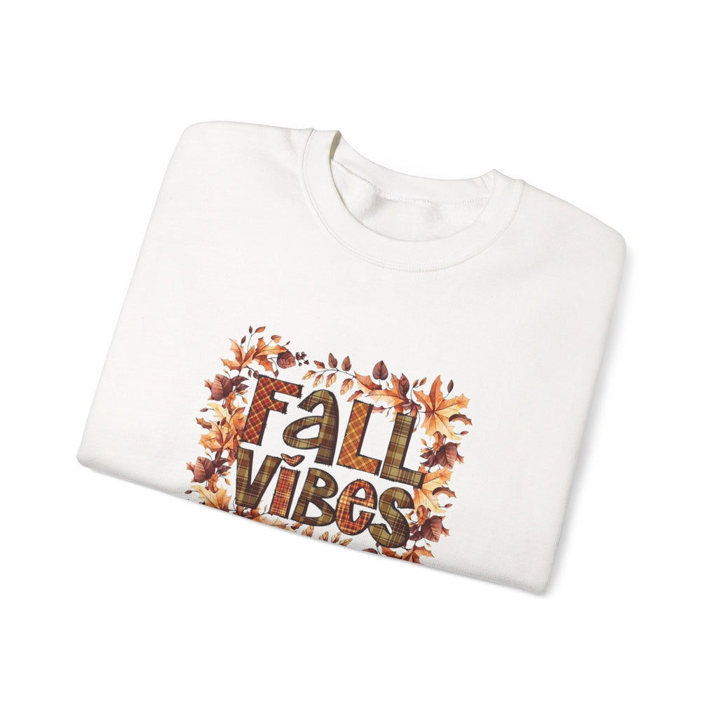 Fall Vibes Sweatshirt, Cozy Pullover, Halloween Gift, Pumpkin Crewneck, Autumn Apparel, Fall Fashion by Printify