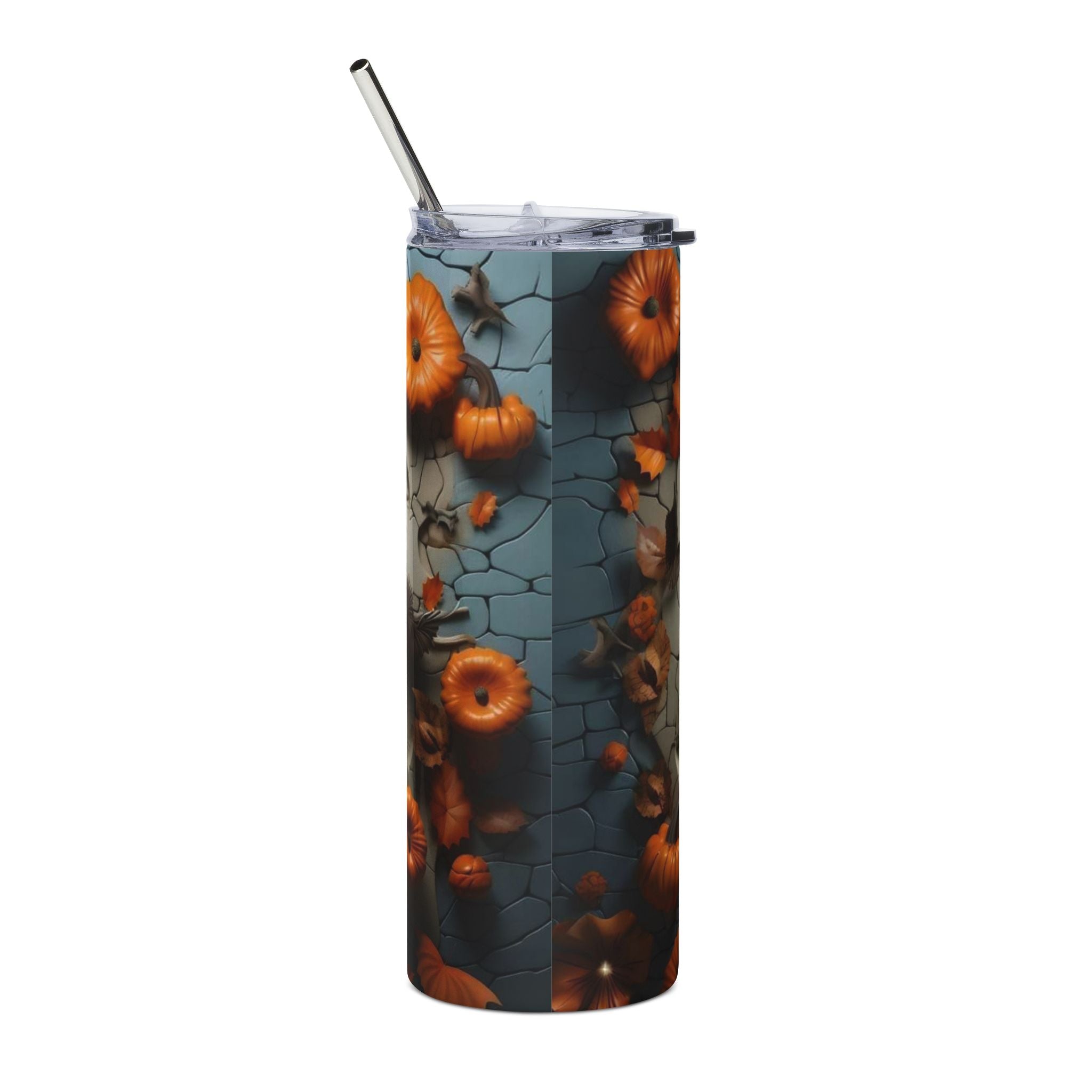 20oz Stainless Tumbler – Halloween Jack-O'-Lantern Pumpkin Travel Cup by Printify