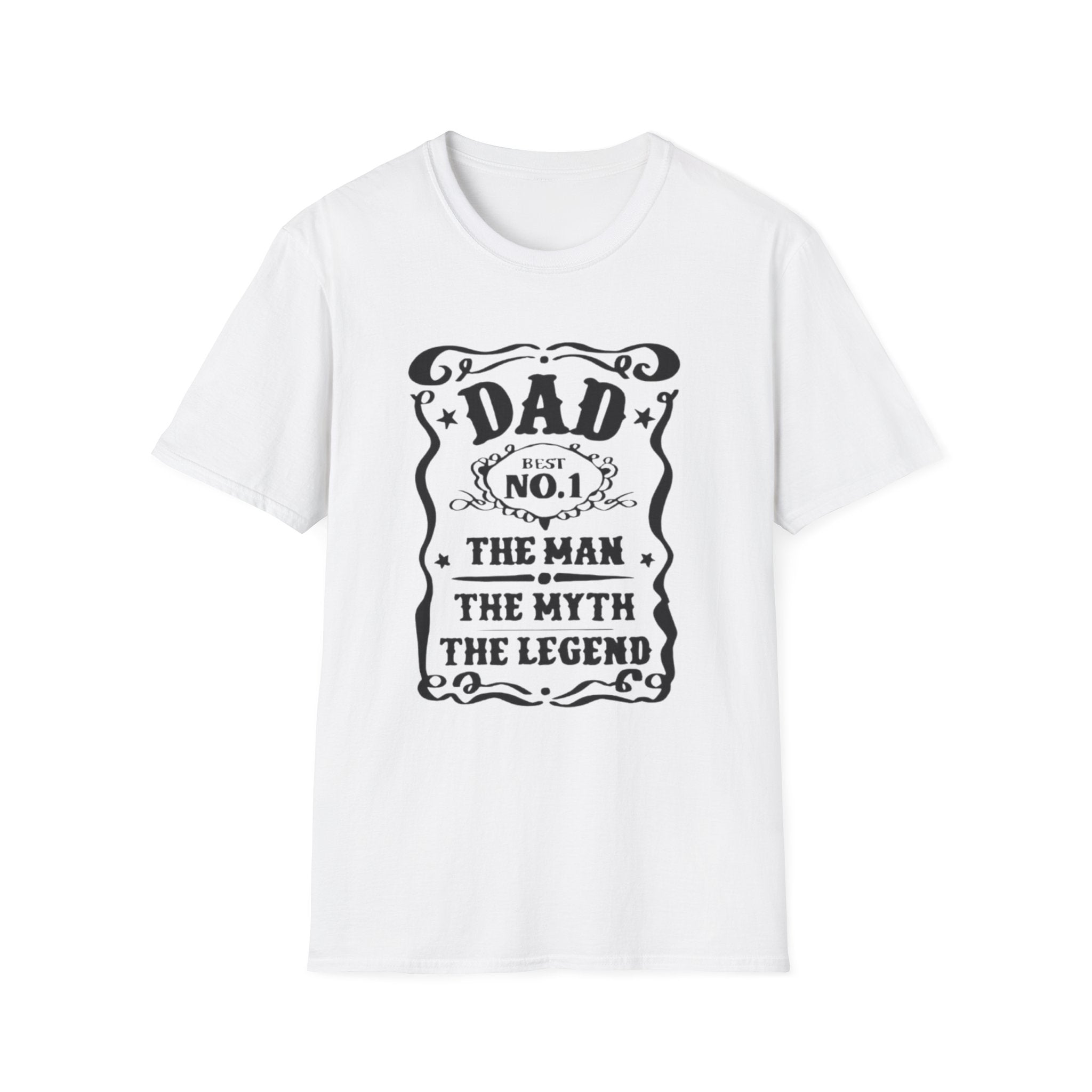 Dad No.1 T-Shirt — "The Man, The Myth, The Legend" Vintage Father's Day Tee by Printify
