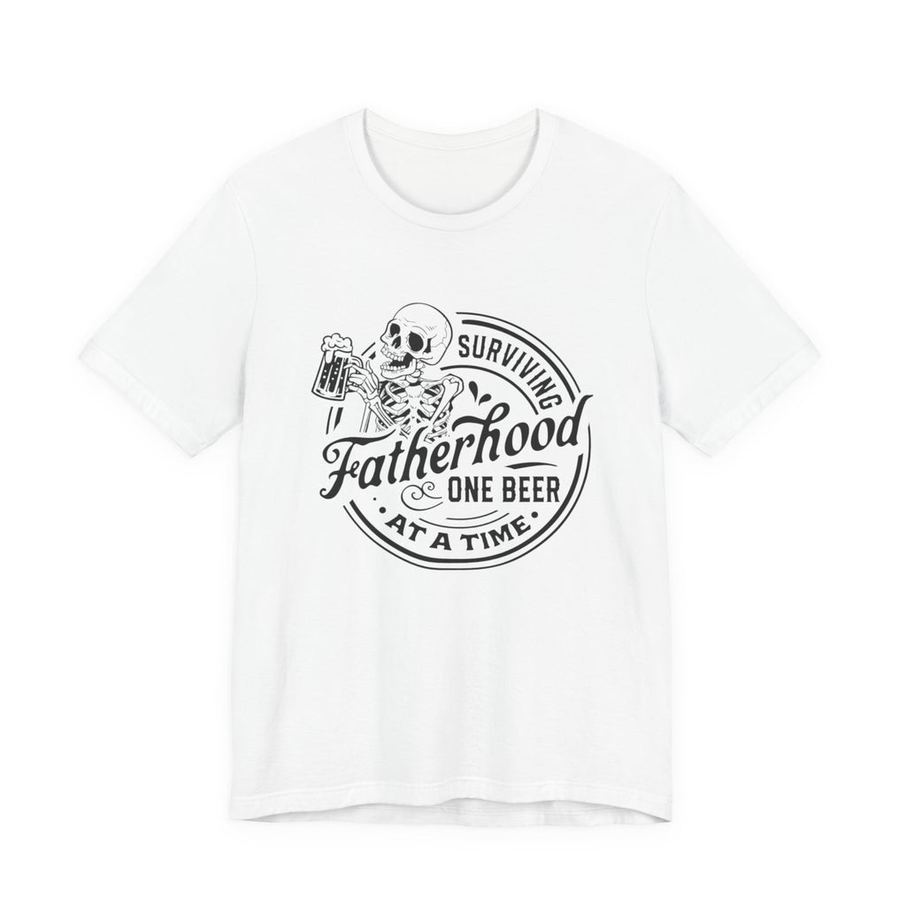 Fatherhood One Beer at a Time T-Shirt by Printify