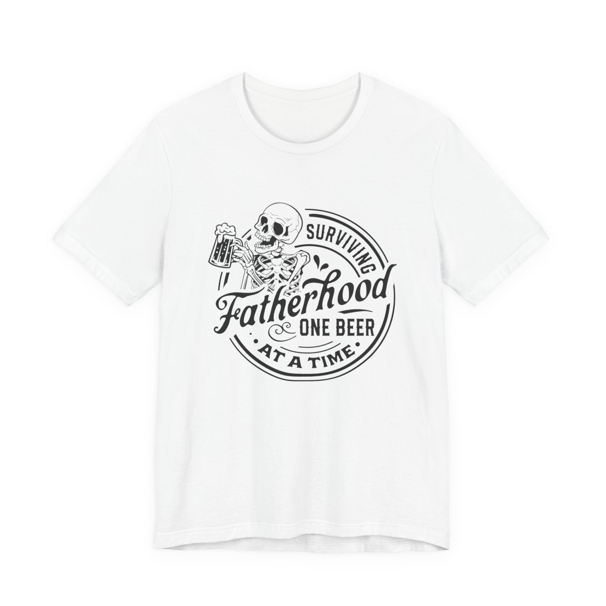 Fatherhood One Beer at a Time T-Shirt by Printify