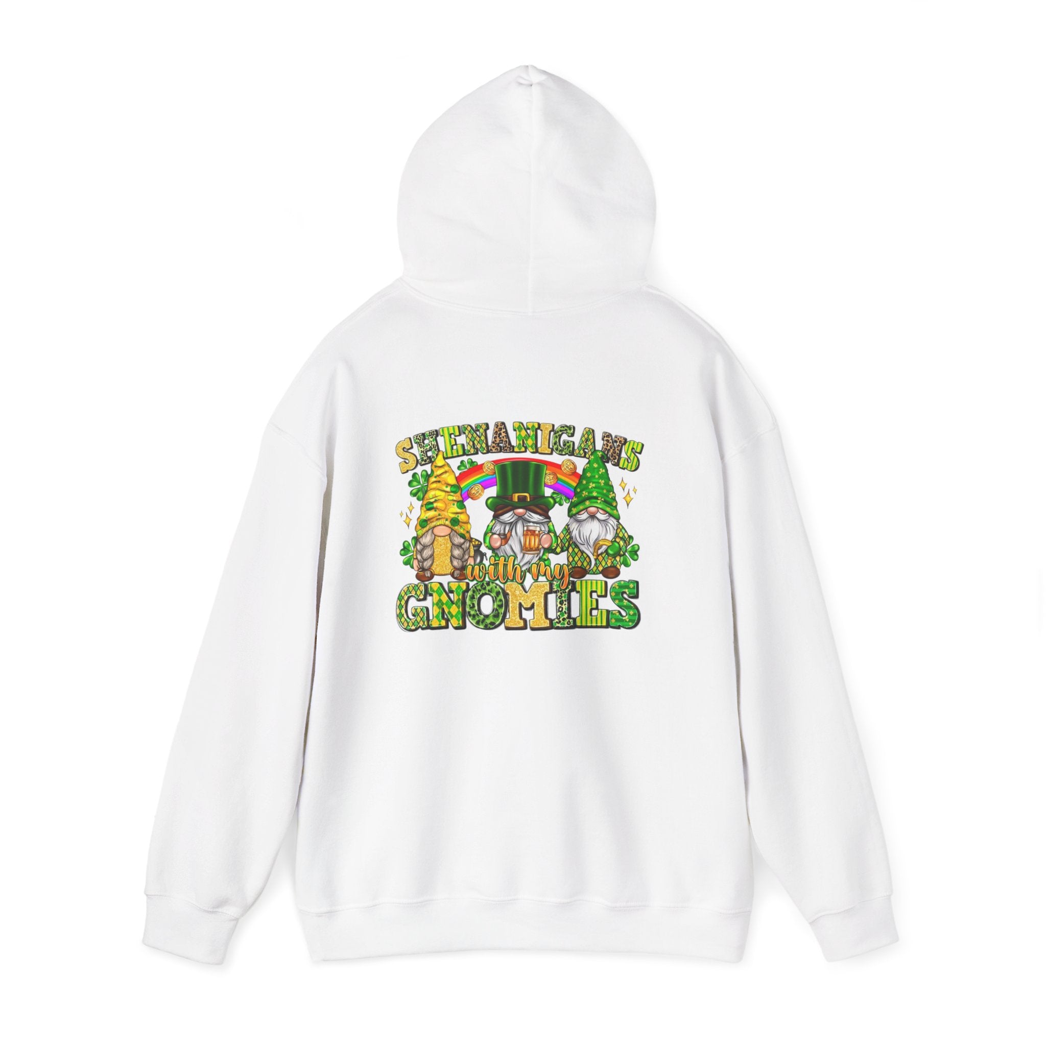 St. Patrick's Gnomes Hoodie – Shamrock Gnomies Lucky Clover Sweatshirt by Printify