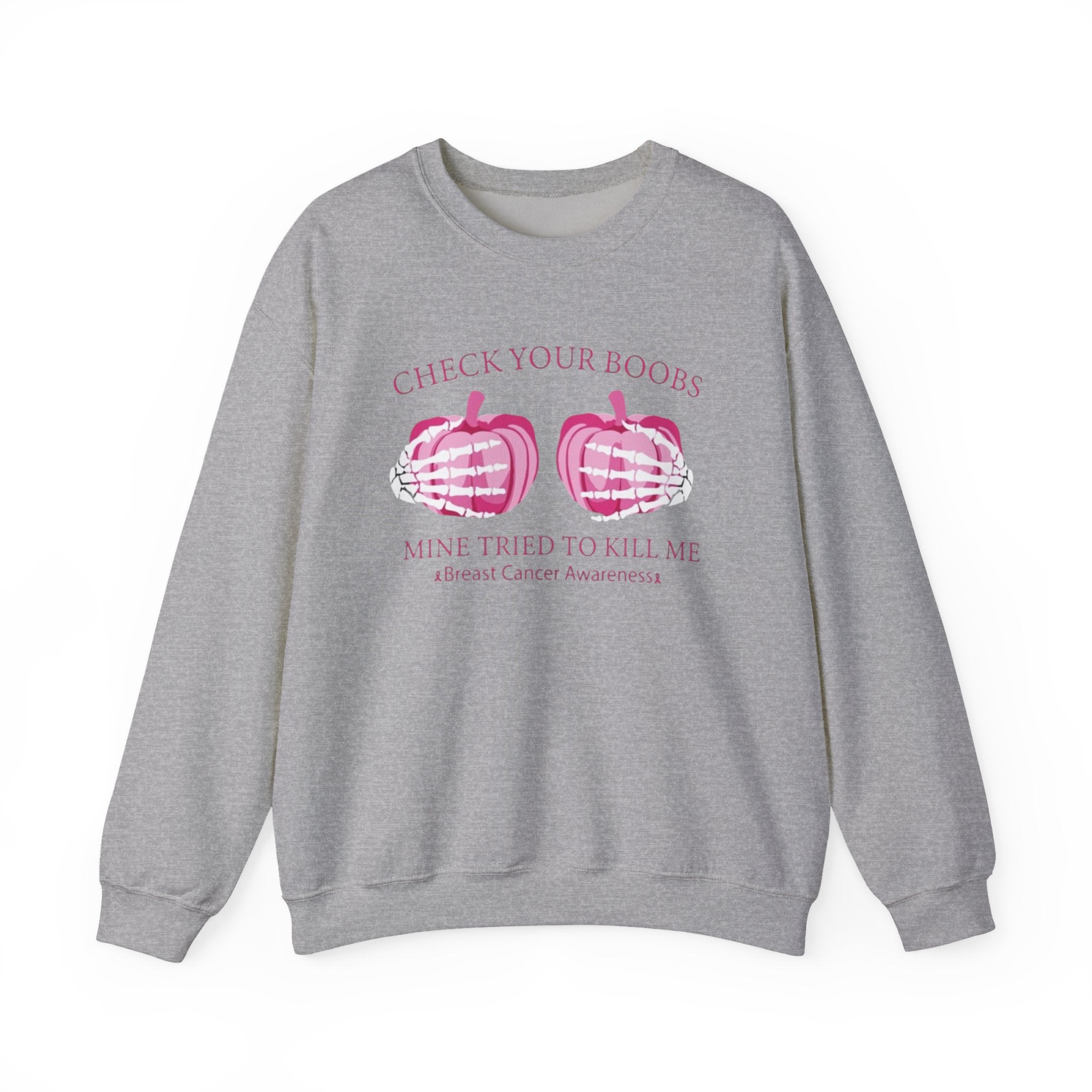 Breast Cancer Awareness Sweatshirt - Check Your Boobs by Printify