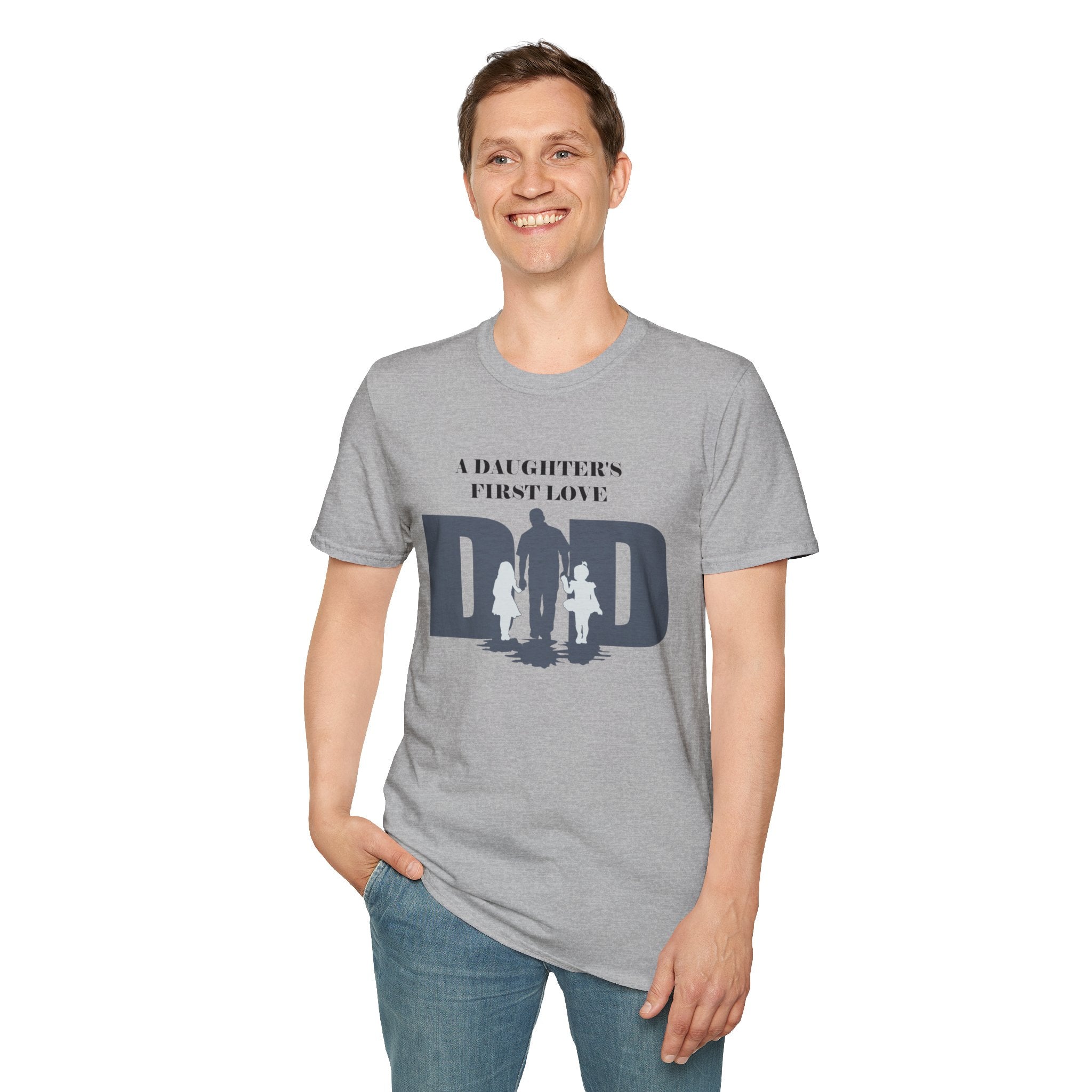 DAD "A Daughter's First Love" T-Shirt by Printify