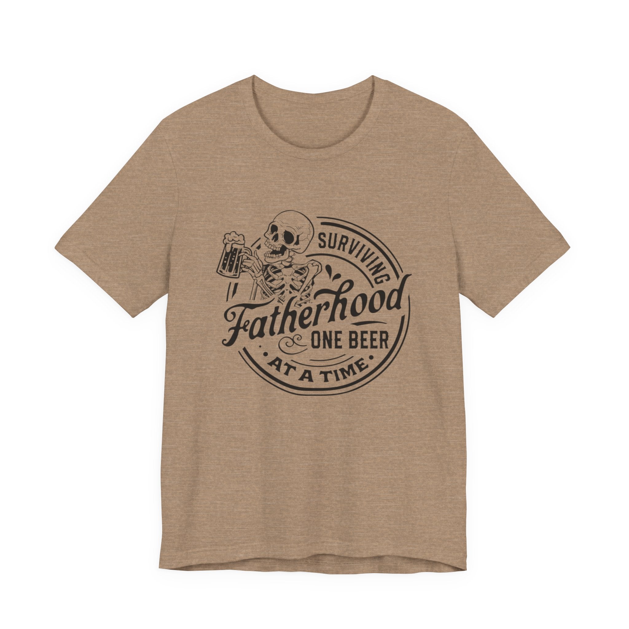 Fatherhood One Beer at a Time T-Shirt by Printify