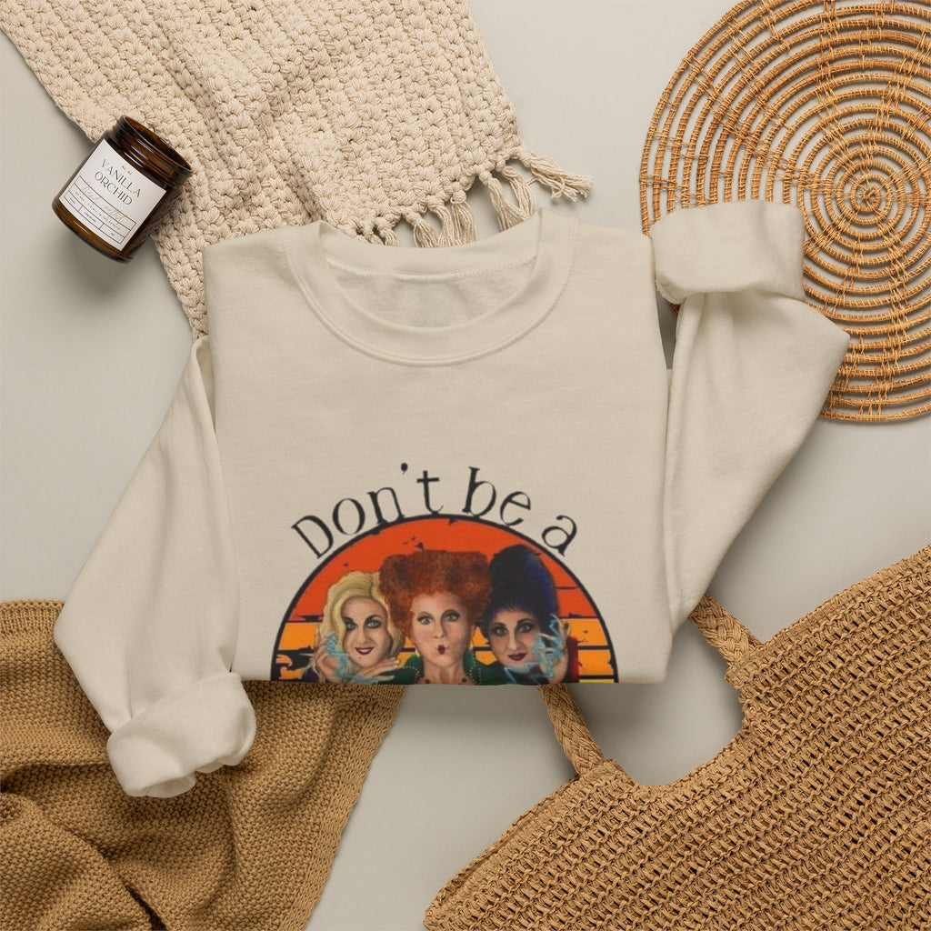 Don't Be a Salty Witch Sweatshirt, Unisex Crewneck for Halloween, Cozy Fall Apparel, Witchy Gift, Spooky Season Fashion by Printify