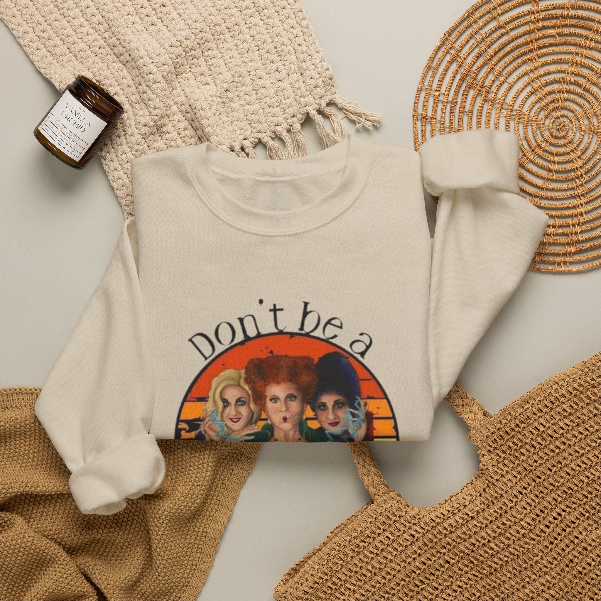 Don't Be a Salty Witch Sweatshirt, Unisex Crewneck for Halloween, Cozy Fall Apparel, Witchy Gift, Spooky Season Fashion by Printify