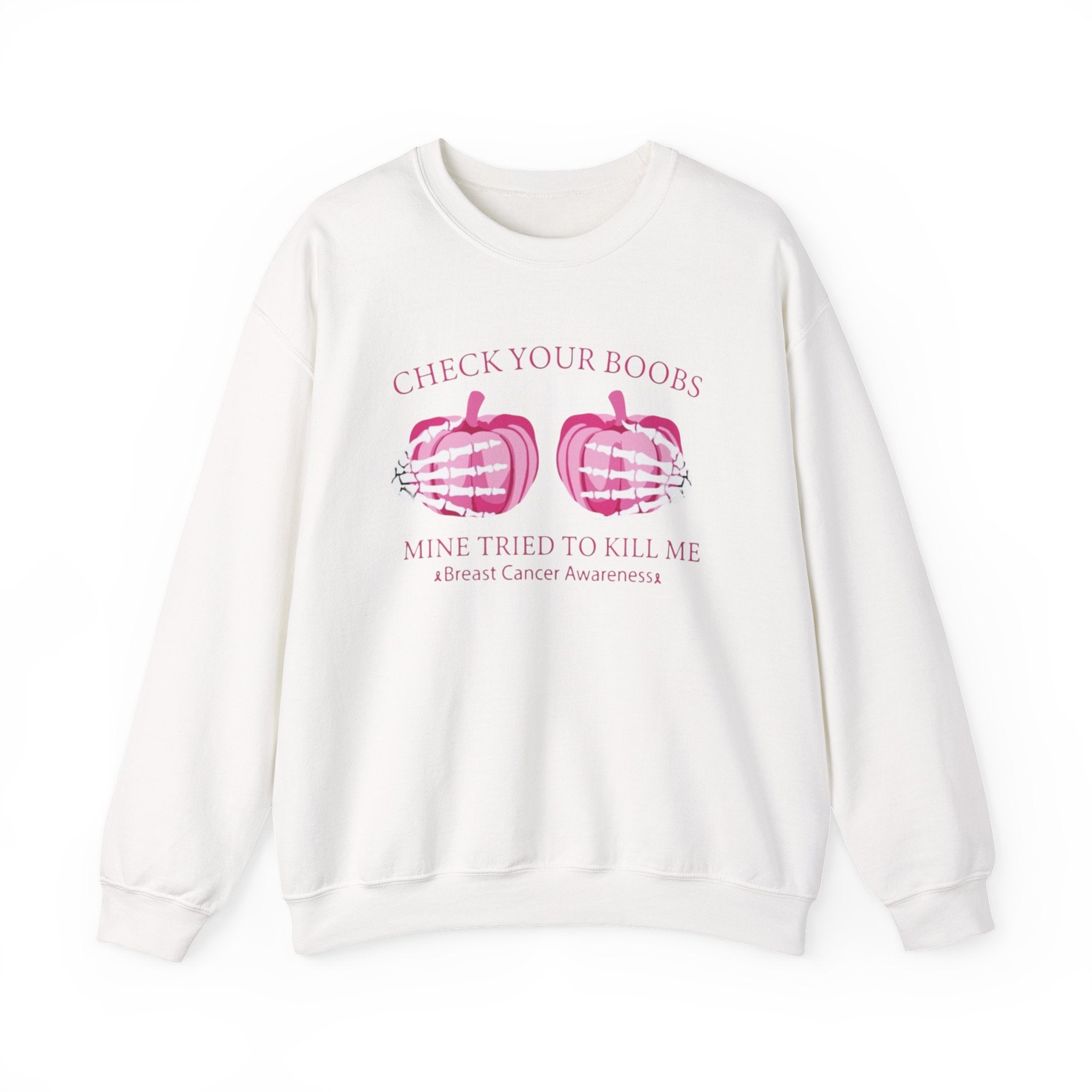 Breast Cancer Awareness Sweatshirt - Check Your Boobs by Printify