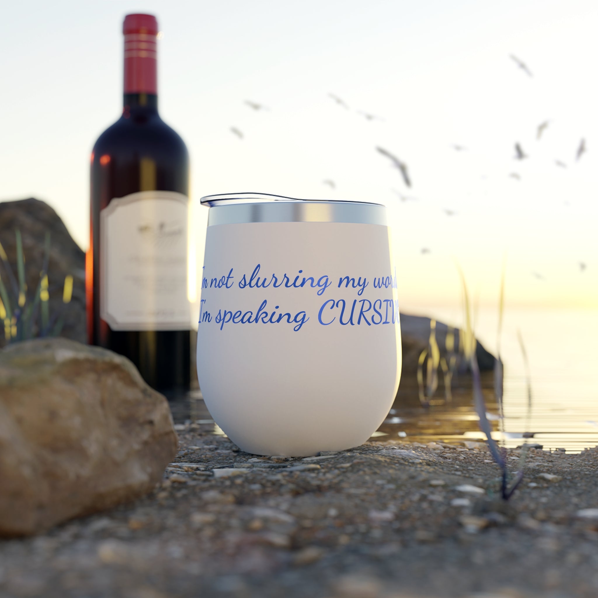 Funny Insulated Cup Gift for Friends, Unique Travel Mug, Quirky Drinks Container, Perfect for Parties, Birthday or Anytime Use by Printify