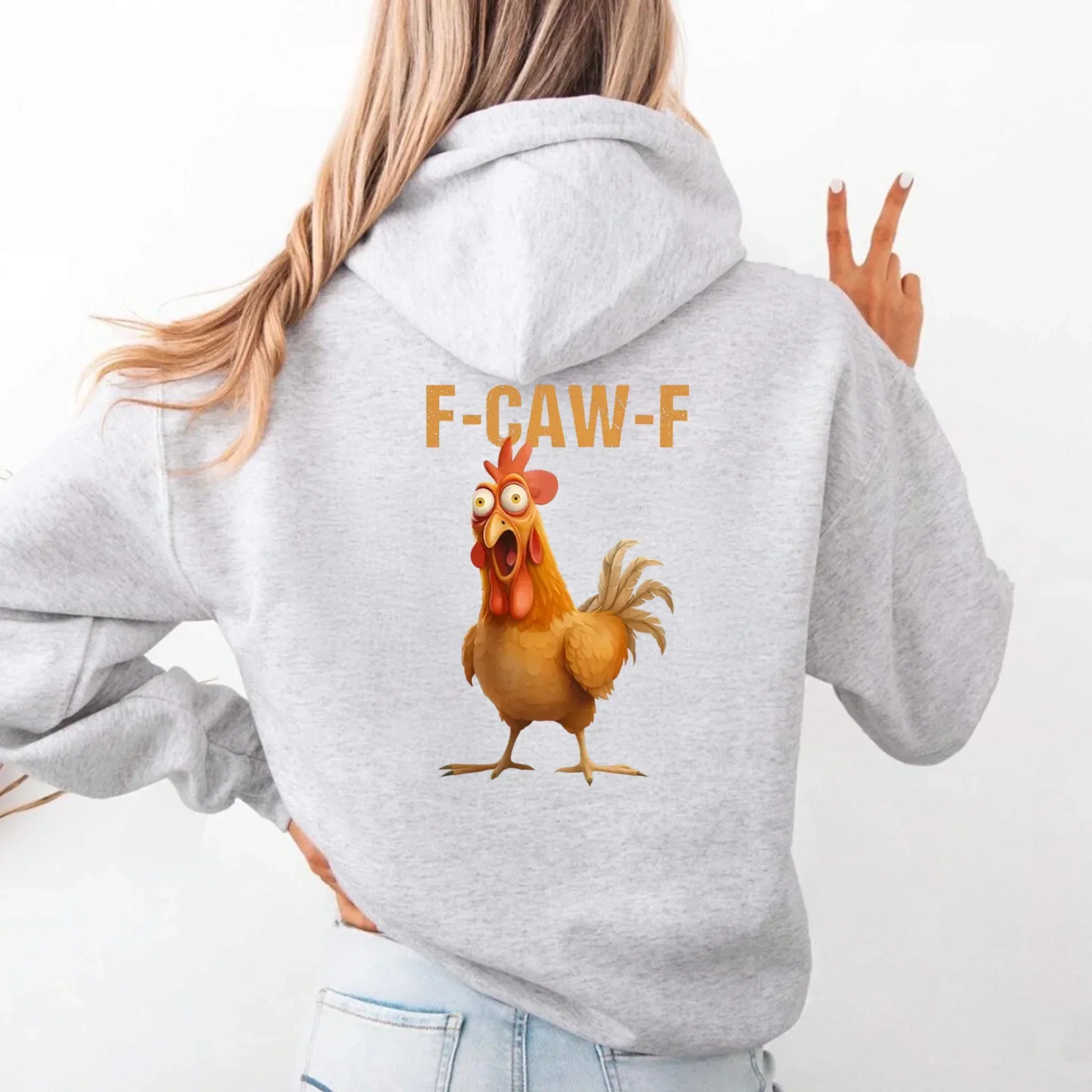 Funny F-Caw-F Rooster Hoodie by Adorb Custom Tees