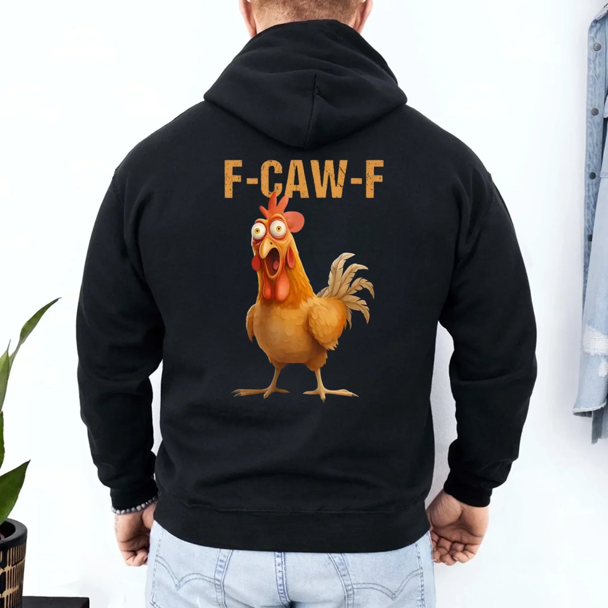 Funny F-Caw-F Rooster Hoodie by Adorb Custom Tees