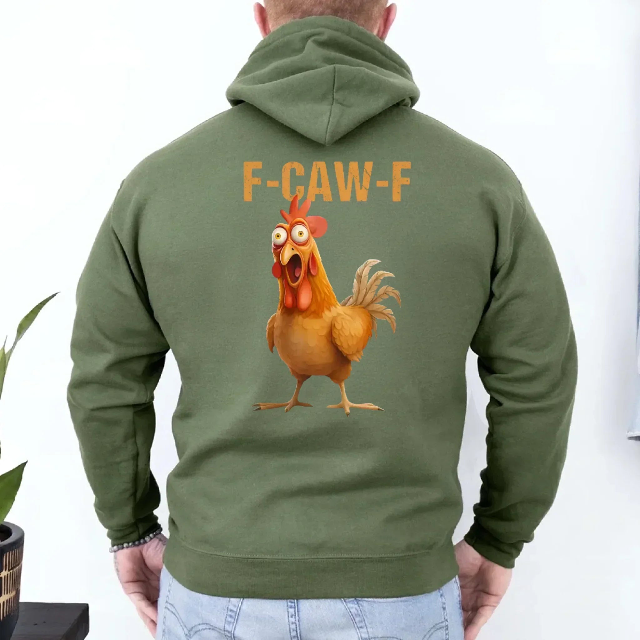 Funny F-Caw-F Rooster Hoodie by Adorb Custom Tees