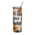 20oz Tumbler — Pumpkin Spice & Sunflowers Stainless Steel Travel Cup by Printify