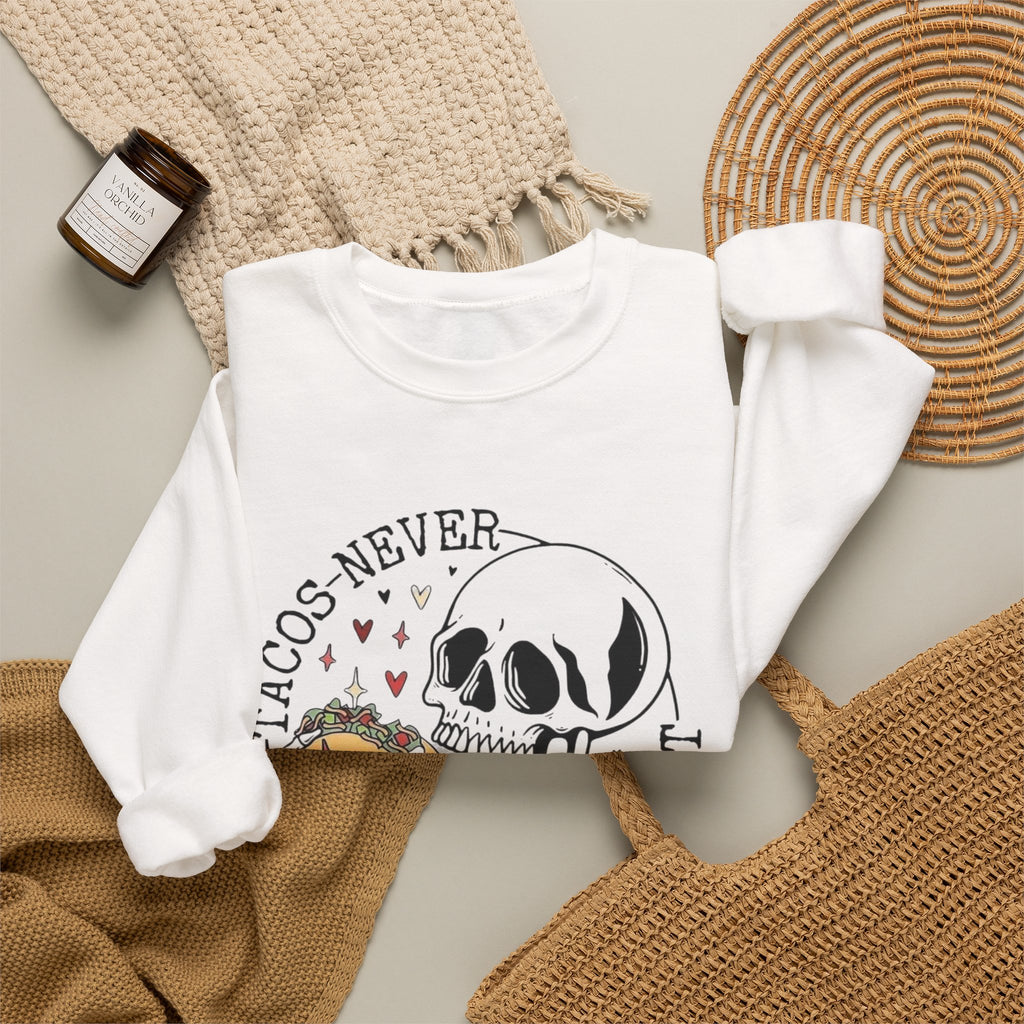 Valentine Tacos Sweatshirt, Funny Taco Lover Gift by Printify