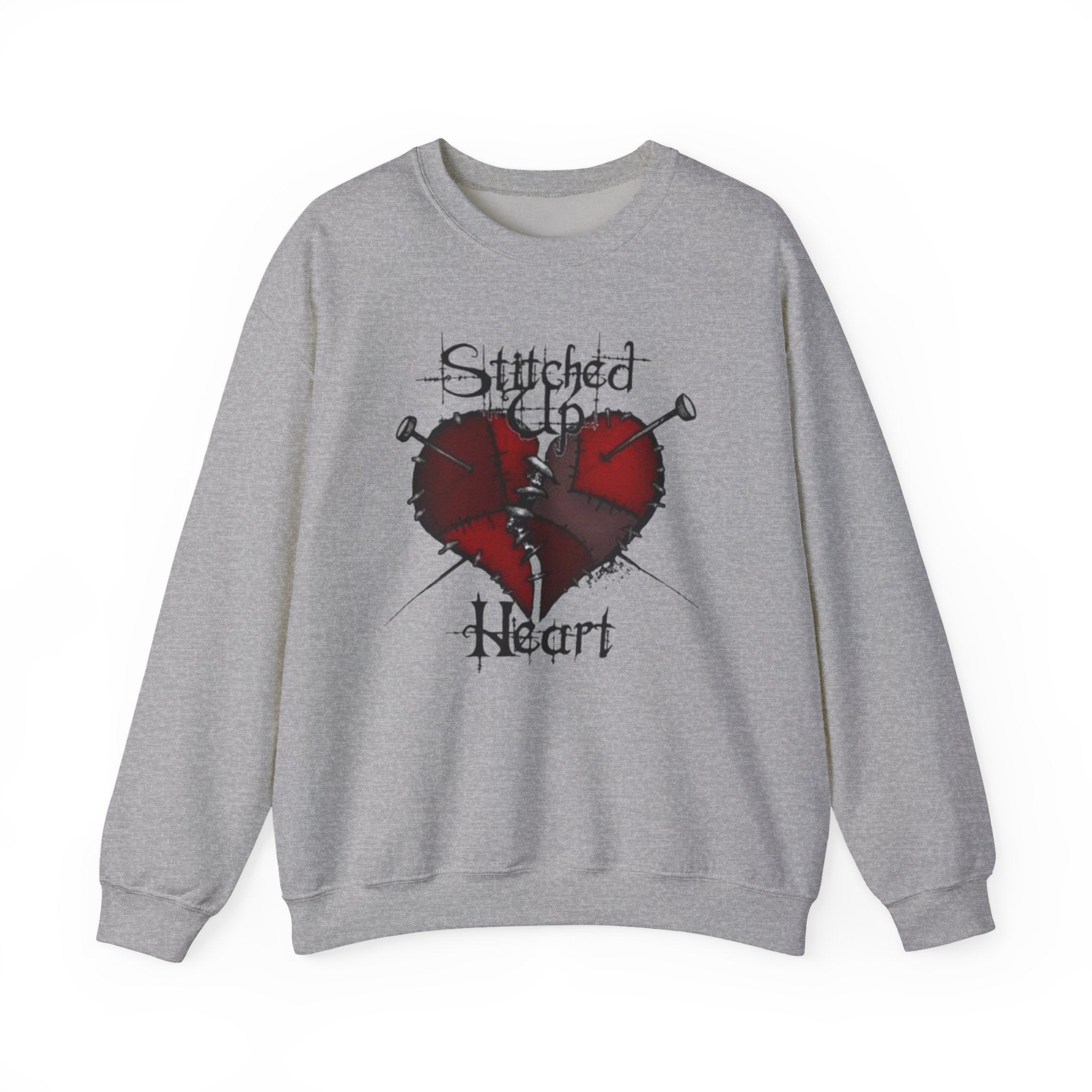 Stitched up heart Crewneck Sweatshirt by Printify
