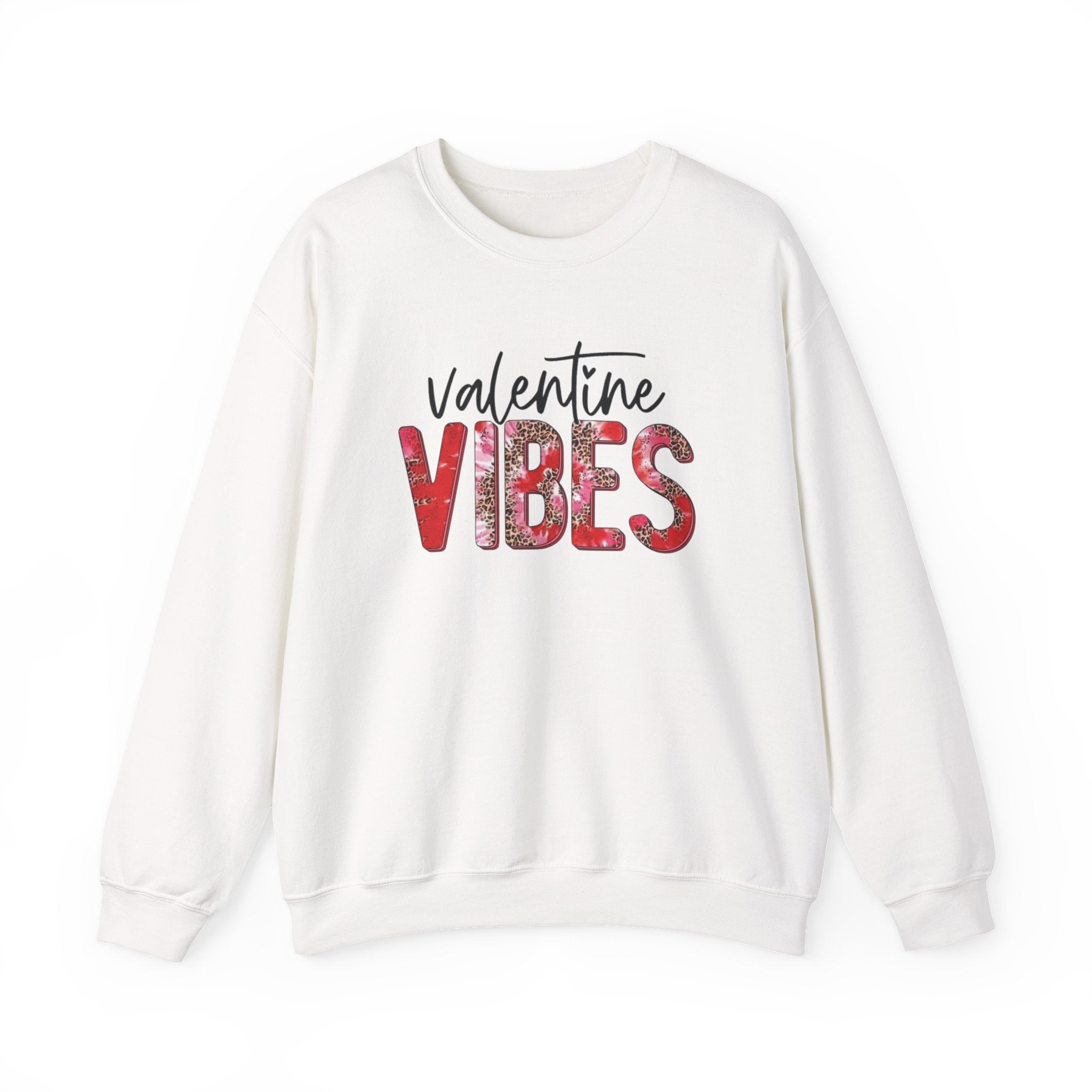 Valentine Vibes Sweatshirt, Love Theme Crewneck, Heart Day Pullover, Romantic Apparel, February Gift Top by Printify