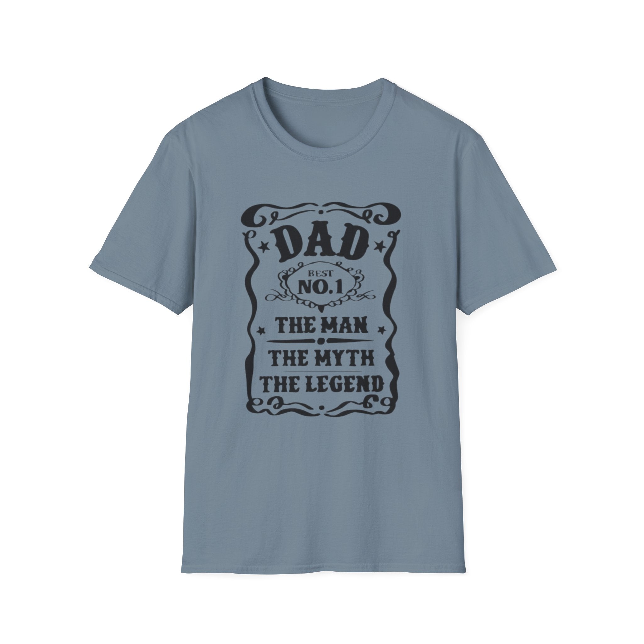 Dad No.1 T-Shirt — "The Man, The Myth, The Legend" Vintage Father's Day Tee by Printify
