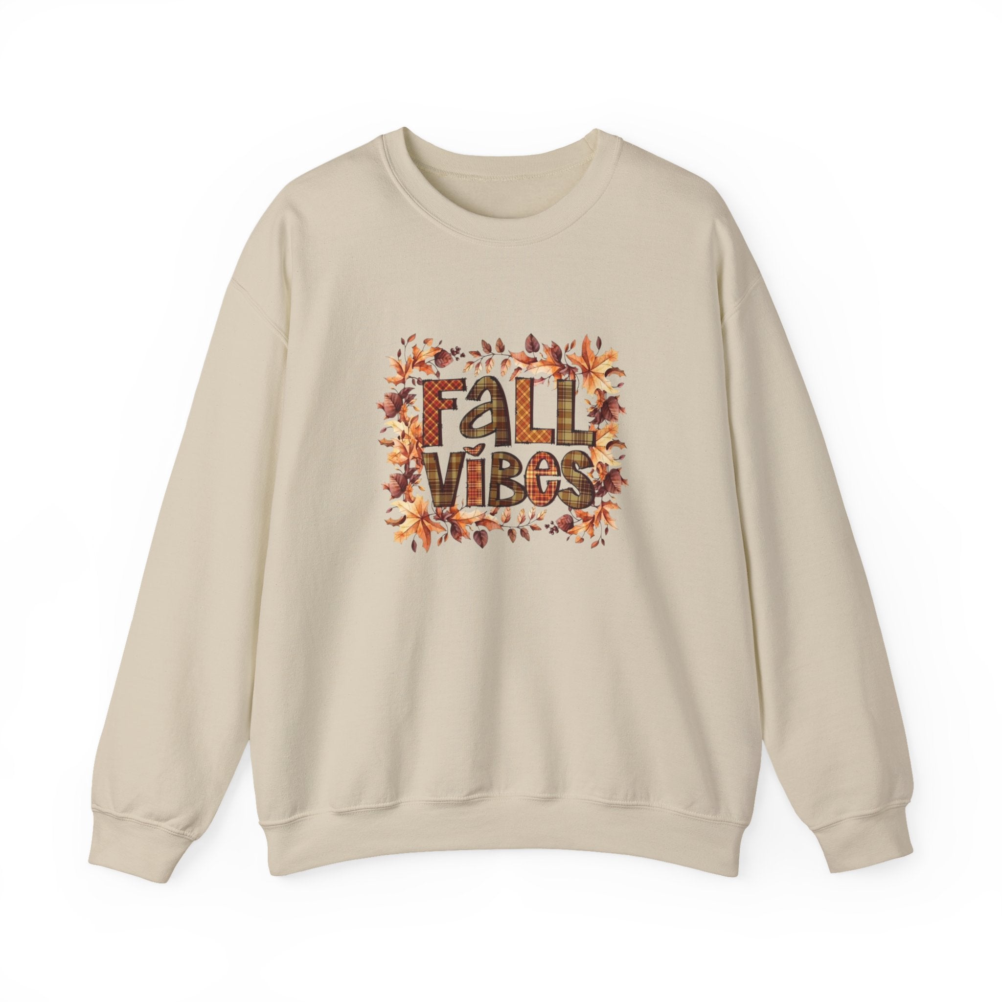 Fall Vibes Sweatshirt, Cozy Pullover, Halloween Gift, Pumpkin Crewneck, Autumn Apparel, Fall Fashion by Printify